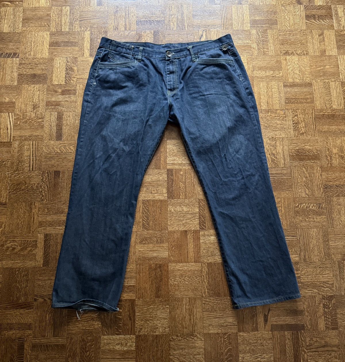 Vintage Vintage Y2K Live Mechanics Zipper Pocket Baggy Denim Jeans Size US 44 / EU 60 - 2 Thumbnail