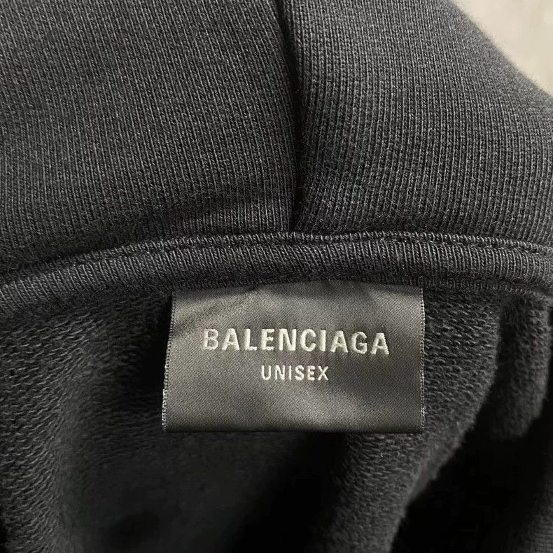 Balenciaga Balenciaga Black printed logo hoodie Size US S / EU 44-46 / 1 - 3 Thumbnail