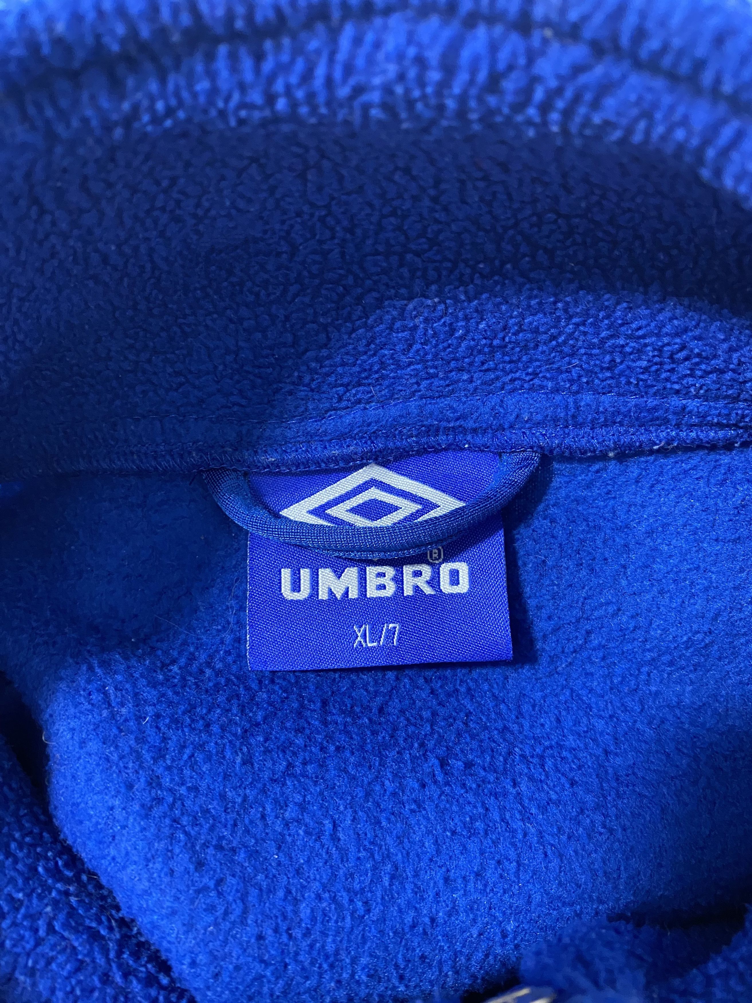 Umbro 90s Vintage UMBRO Sea Blue 1.3 Fleece M528 Size US XXL / EU 58 / 5 - 6 Thumbnail