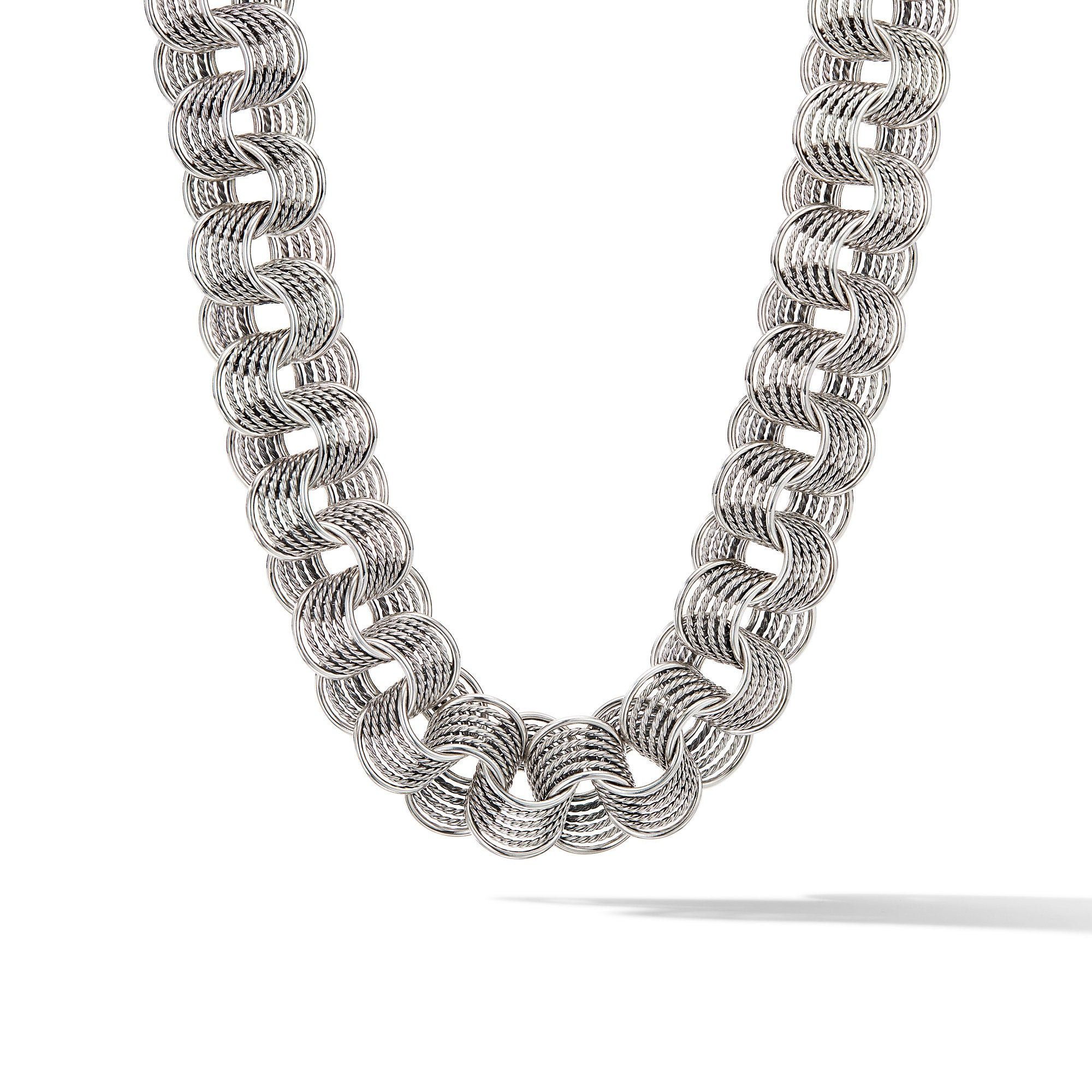 David Yurman o1w1db10325 DY Origami Linked Necklace in Sterling Silver Size ONE SIZE - 1 Preview
