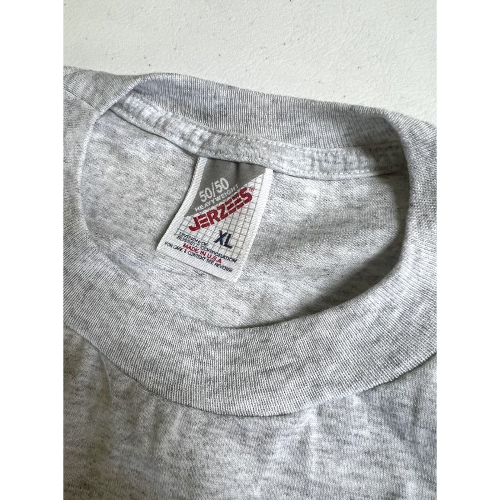 Jerzees VINTAGE Jerzees Mens XL Gray Continental Amateur Baseball World Series 1994 Chillicothe Ohio Crew Neck T-Shirt Mens XL Gray Heather Cotton Blend USA Size US XL / EU 56 / 4 - 4 Thumbnail