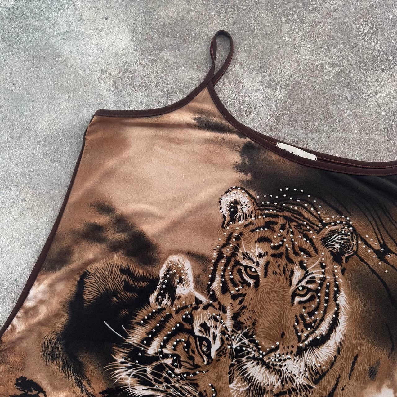 Hysteric Glamour × Japanese Brand × Vintage Y2K Super Sexy Tiger Vintage Tank Top Size XL / US 12-14 / IT 48-50 - 3 Thumbnail