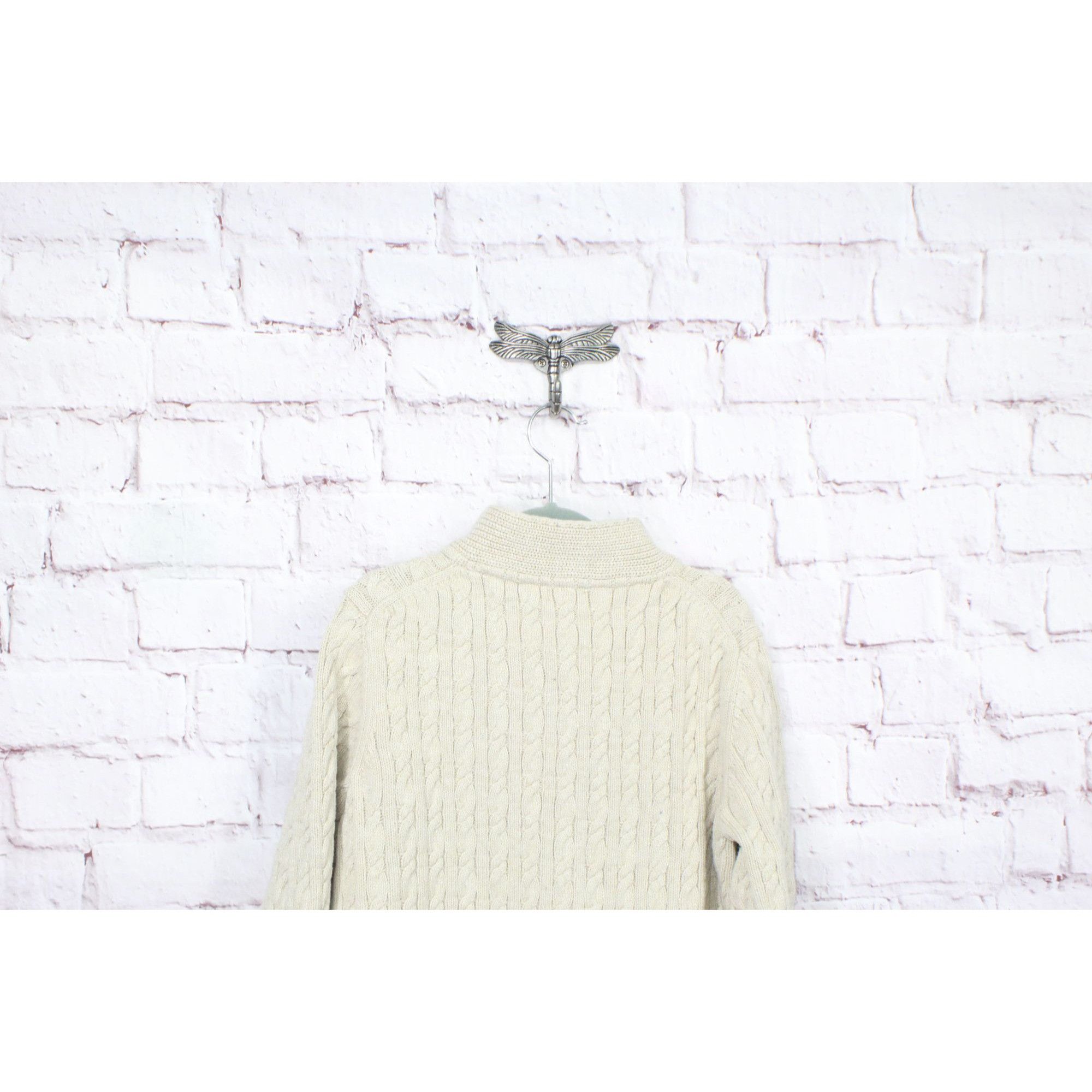 L.L. Bean LL Bean Double L Mixed Cable Sweater Button Front Cardigan Size M / US 6-8 / IT 42-44 - 4 Thumbnail