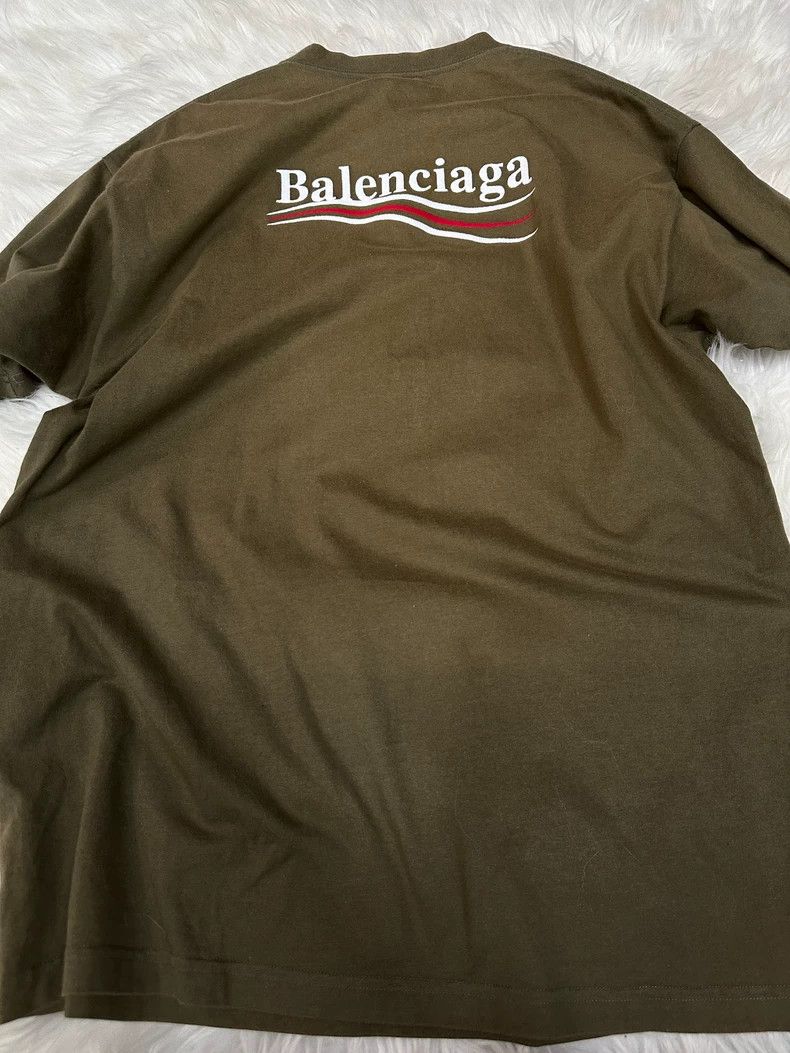 Balenciaga Balenciaga Military Green Cola Embroidered Short Sleeve, S Size US M / EU 48-50 / 2 - 4 Thumbnail