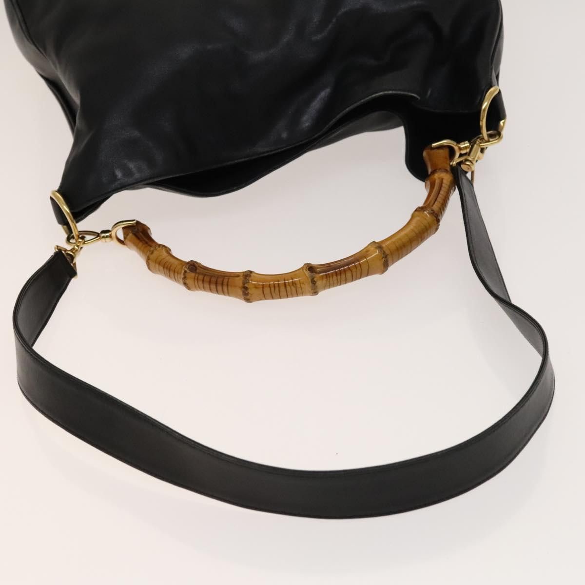 Gucci GUCCI Bamboo Shoulder Bag Leather Black Gold 001 001 Size ONE SIZE - 7 Thumbnail