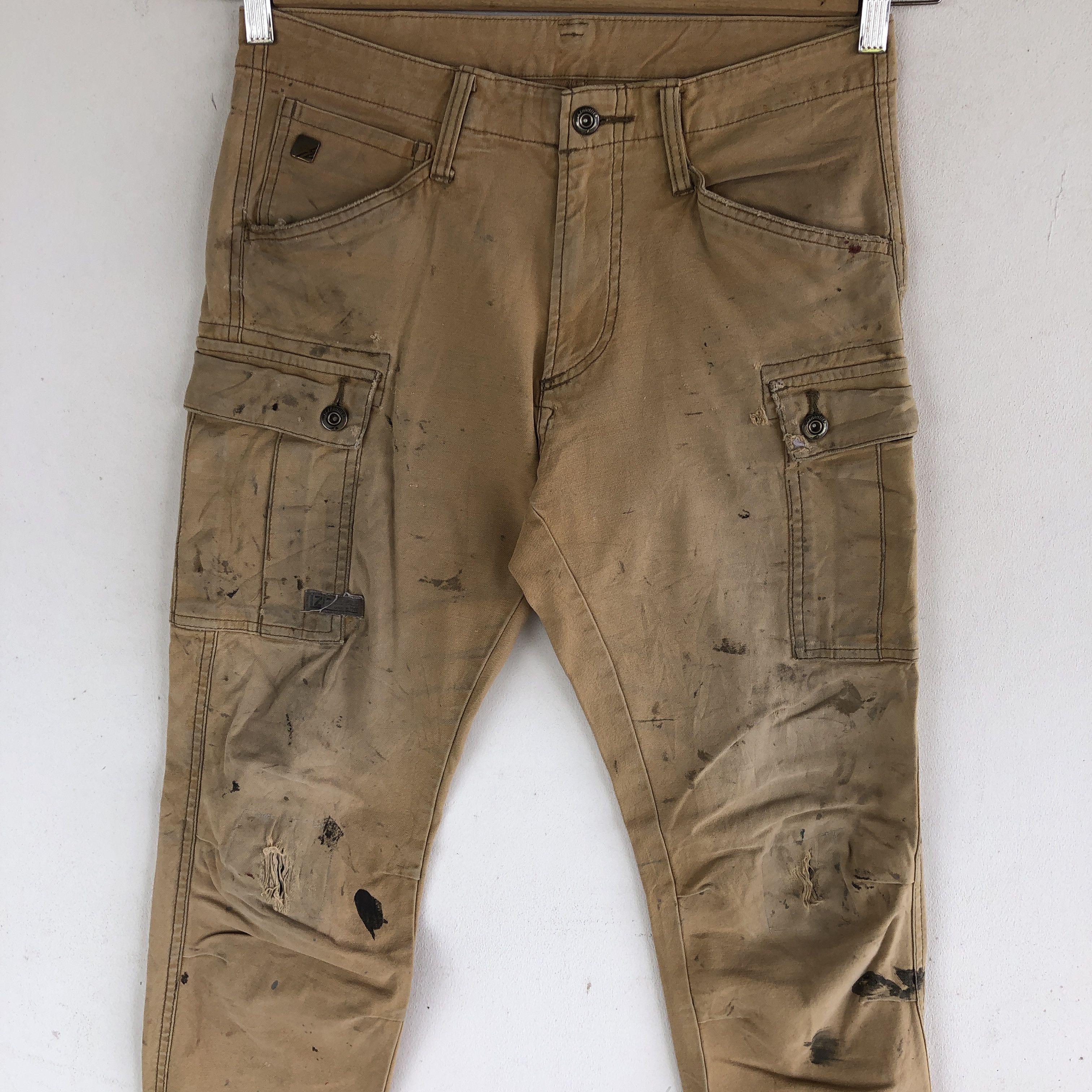 Japanese Brand Japanese Dirty Cargo Pants Multi Pocket Military Trousers Size US 30 / EU 46 - 3 Thumbnail