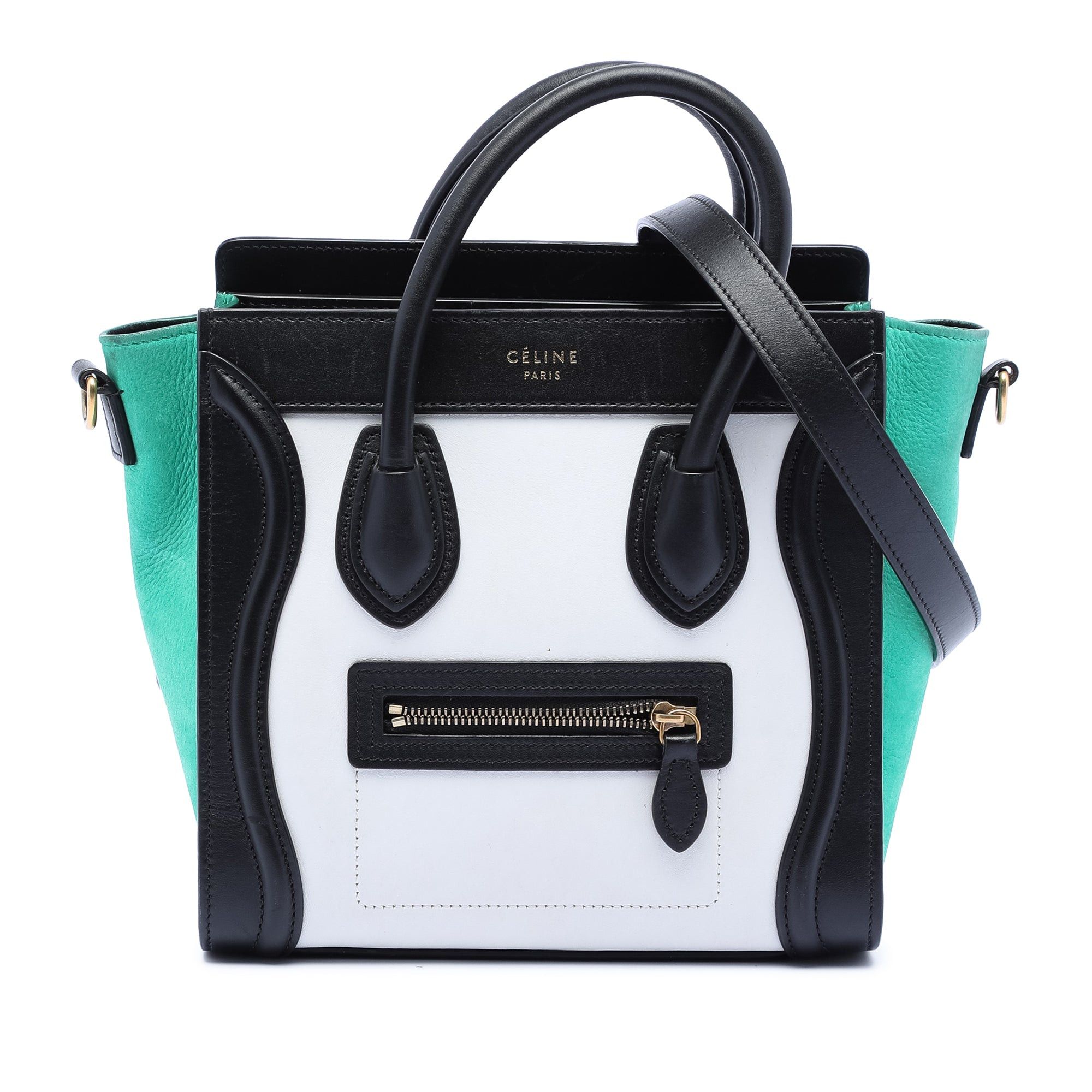 Celine Nano Tricolor Leather Luggage Tote Size ONE SIZE - 1 Thumbnail