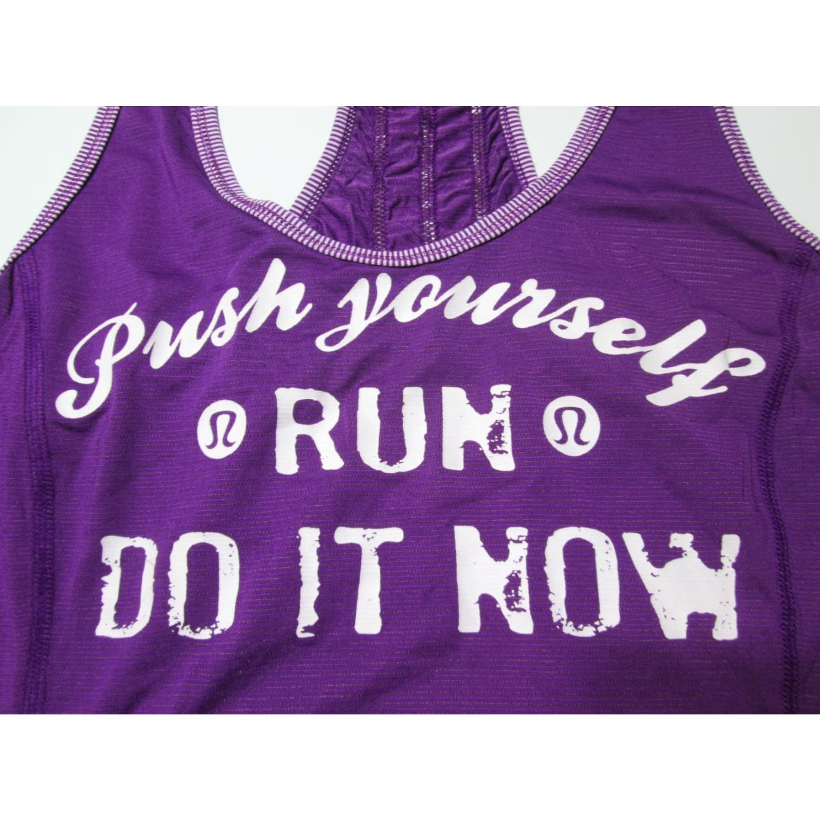 Lululemon Lululemon Womens Tank Purple Racerback Ruched Drawstring Activewear Size 4 Size S / US 4 / IT 40 - 3 Thumbnail
