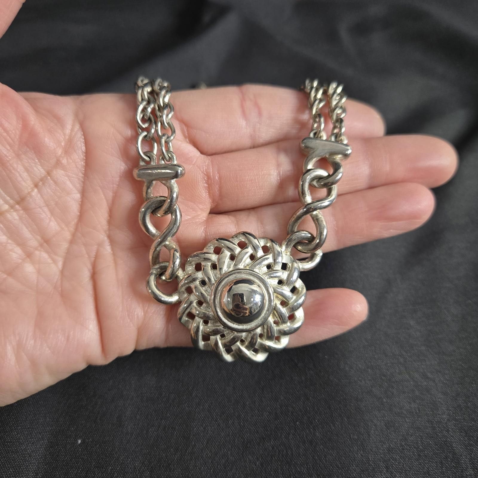 Givenchy Givenchy Necklace Silver Tone Multi Chain Medallion Vintage Size ONE SIZE - 8 Thumbnail