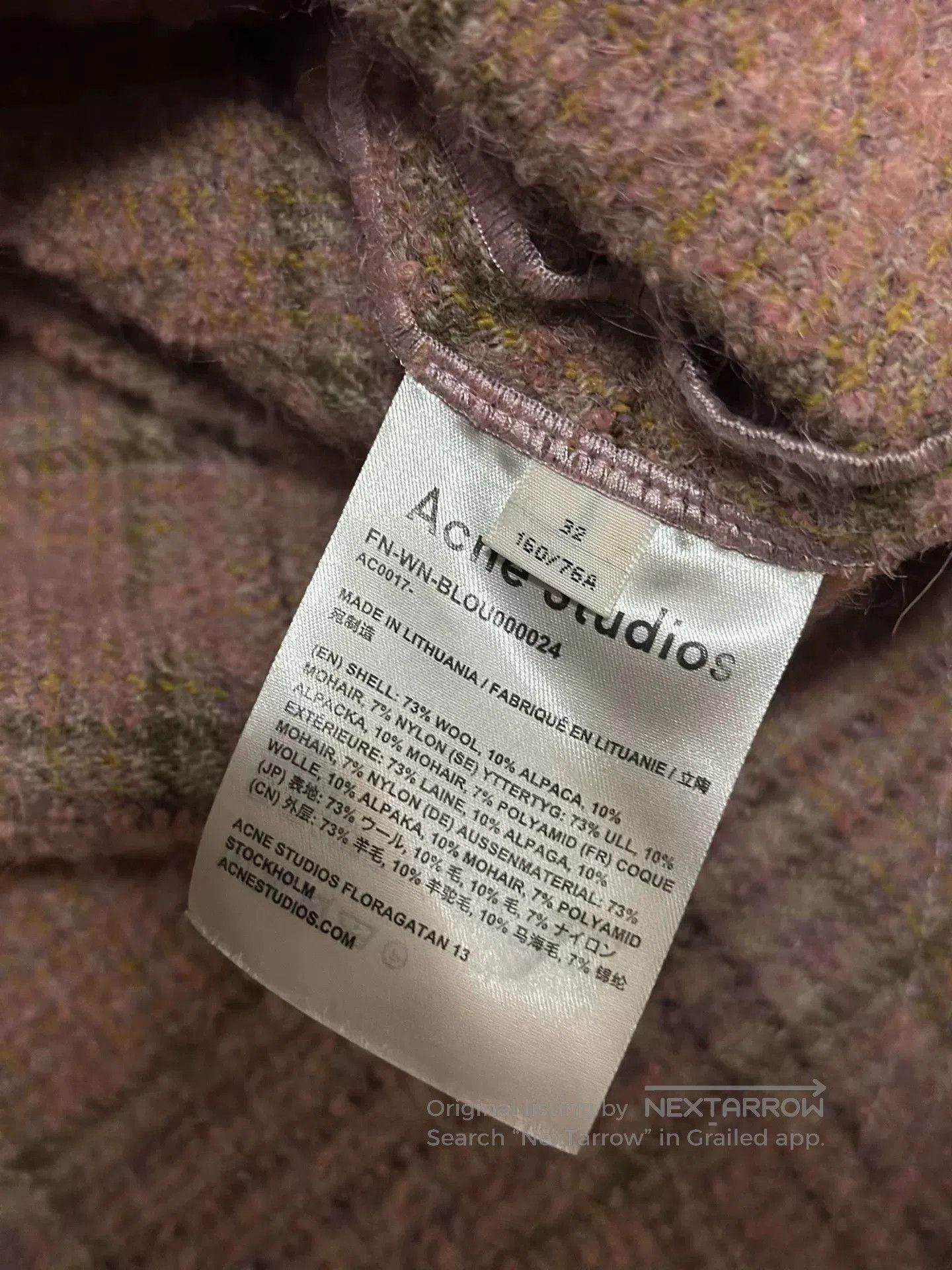 Acne Studios Acne Studios Pink Wool Jacket. Size US M / EU 48-50 / 2 - 3 Thumbnail