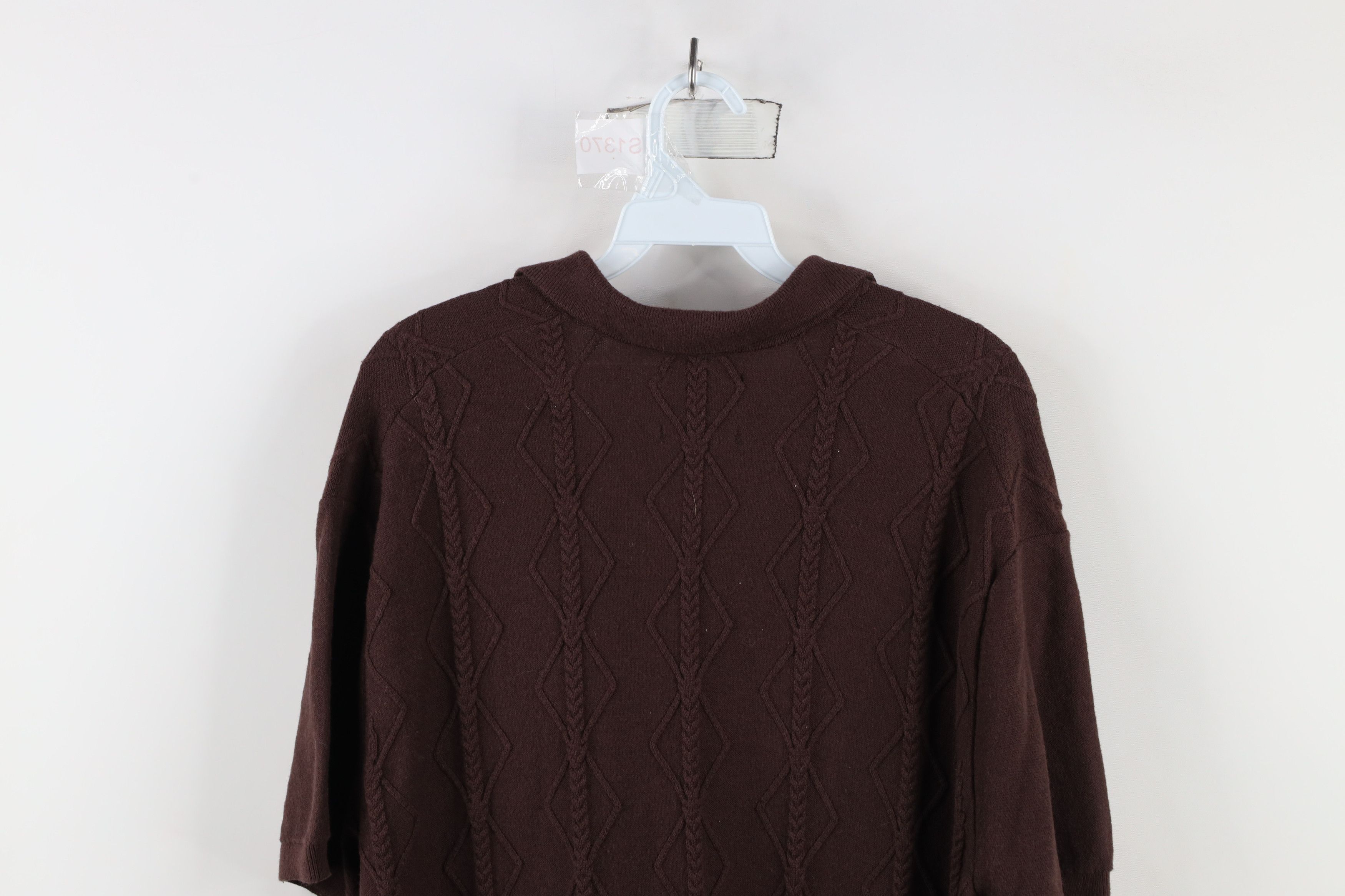 Abercrombie & Fitch × Vintage Vintage Y2K Abercrombie & Fitch Cable Knit Collared Polo Size US L / EU 52-54 / 3 - 9 Thumbnail