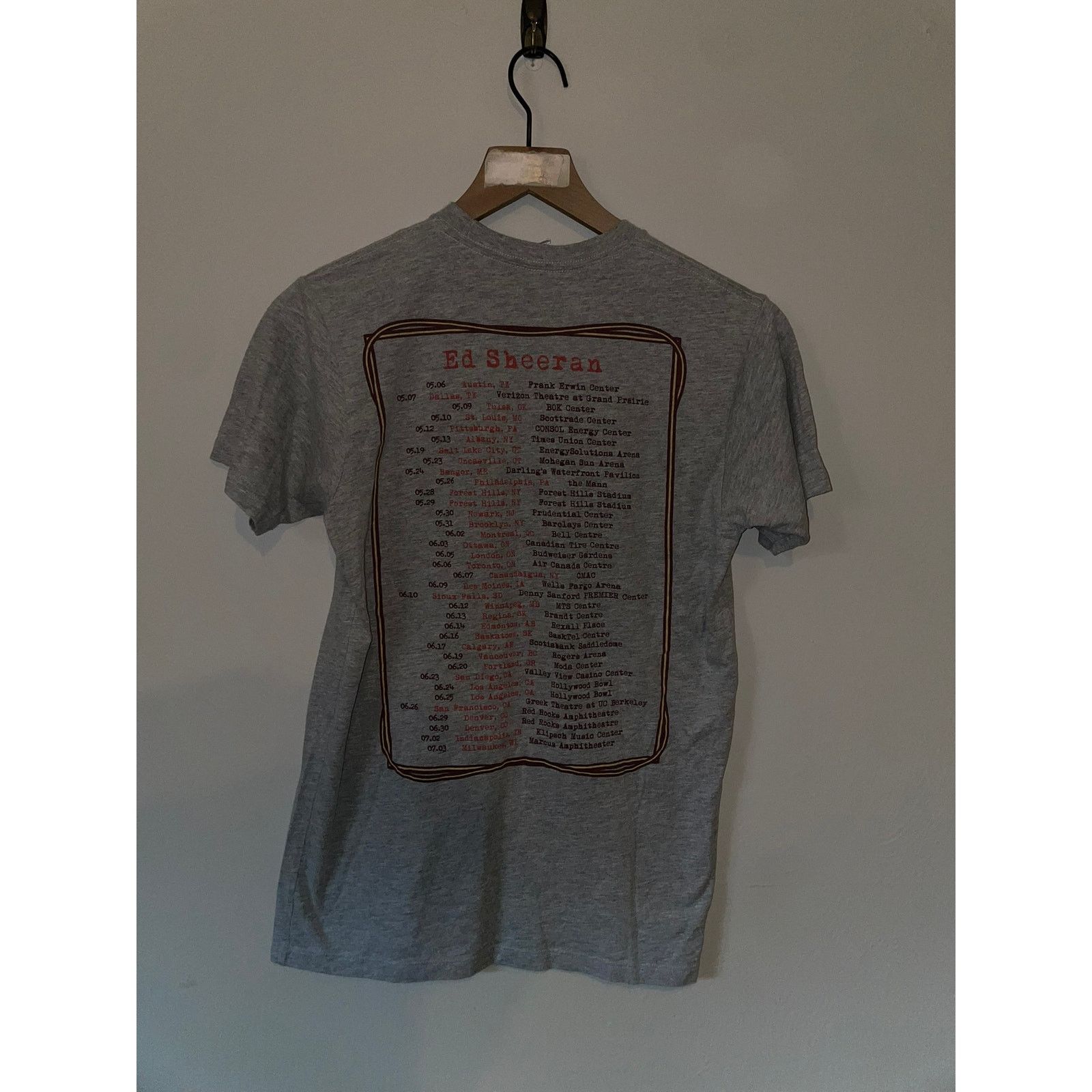 Tultex Ed Sheeran Multiply Tour Shirt Concert Gray 2014 Tee S Small Size US S / EU 44-46 / 1 - 7 Thumbnail