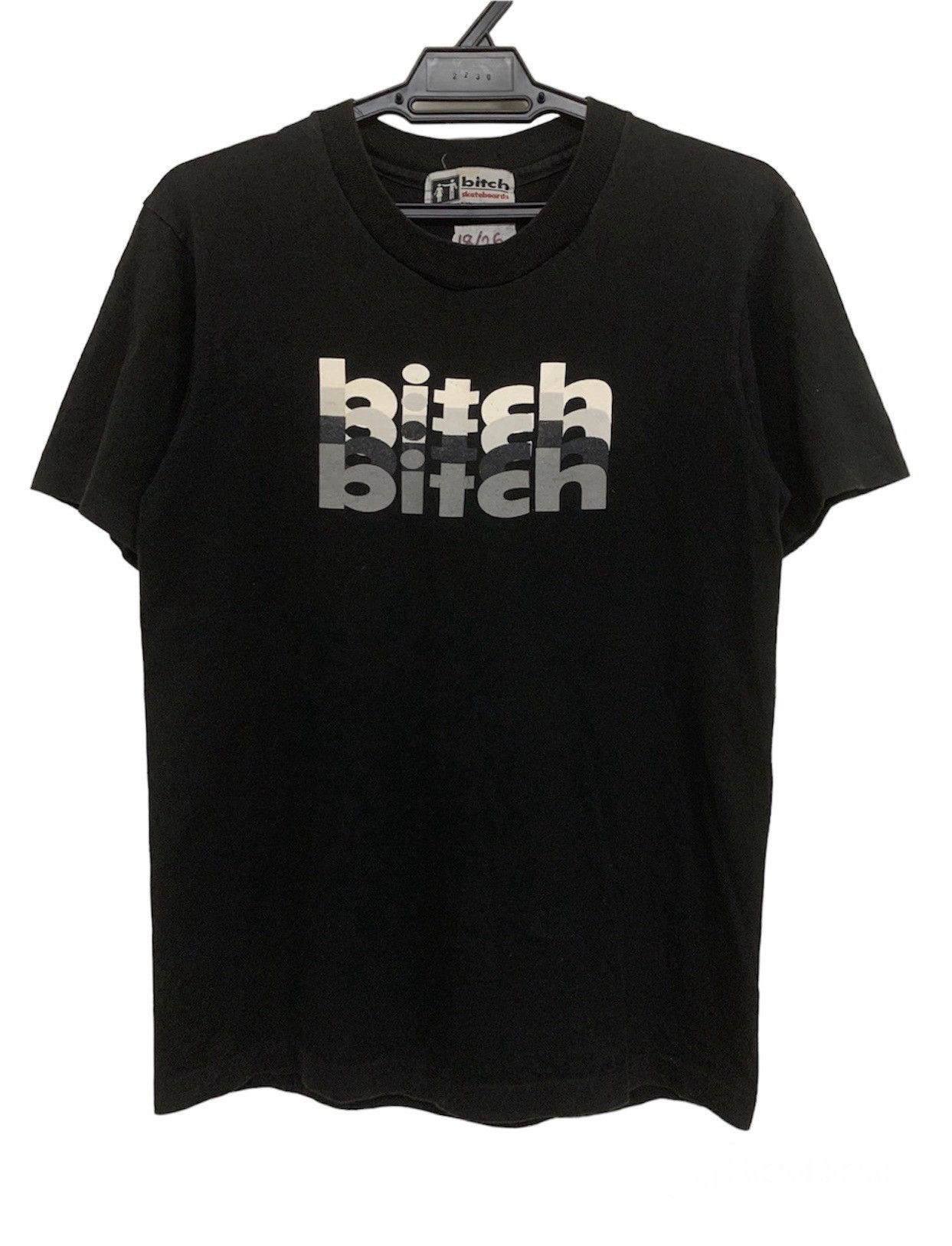 image of Girl Skateboards x Made In USA Vintage 90's Bitch Skateboards Glitch Bitch T-Shirt in Black (Size S