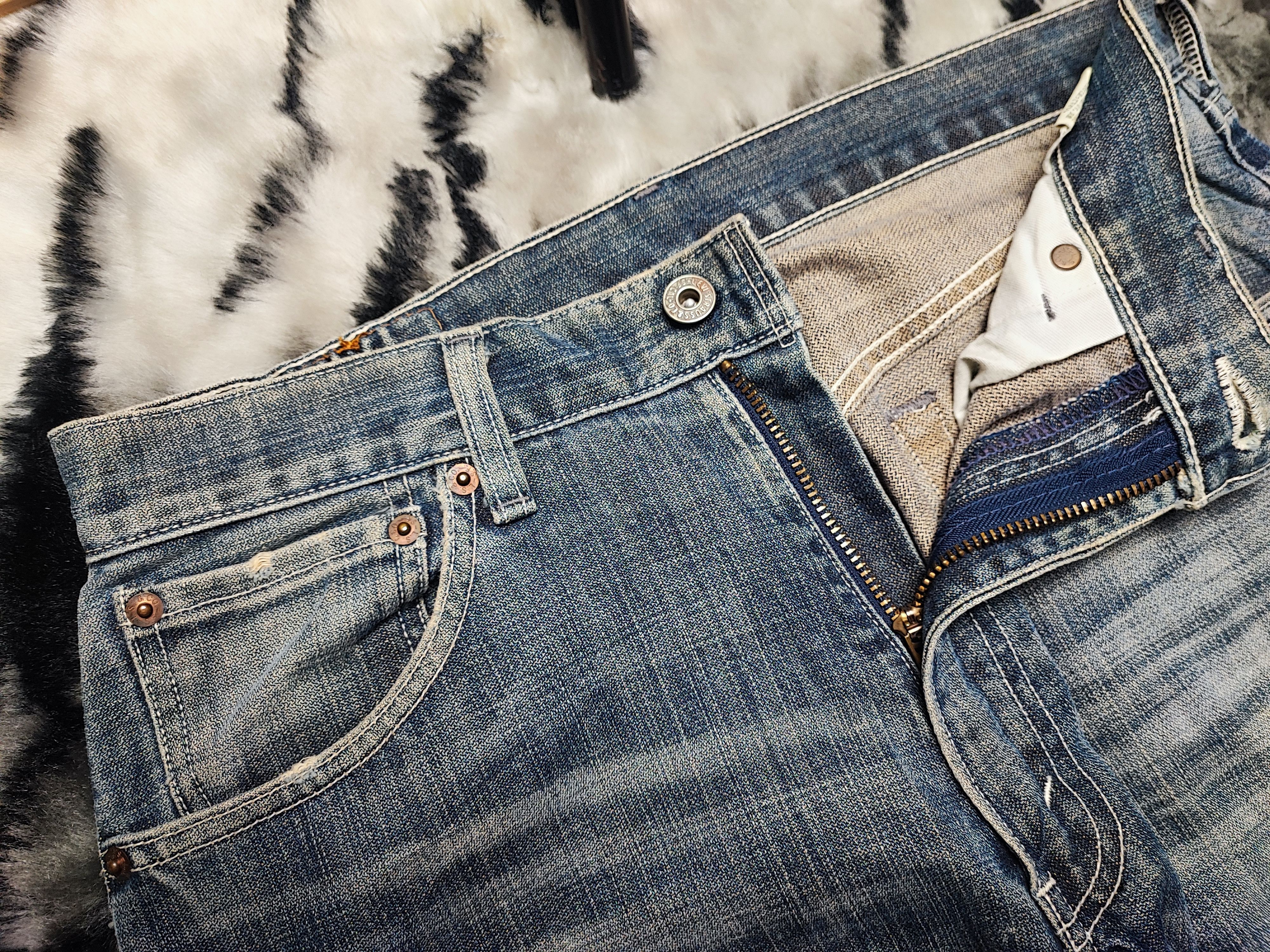 Levi's Vintage Levis 504 Jerky Tag Thrashed ERD Grunge Chrome 30x32 Size US 30 / EU 46 - 4 Thumbnail