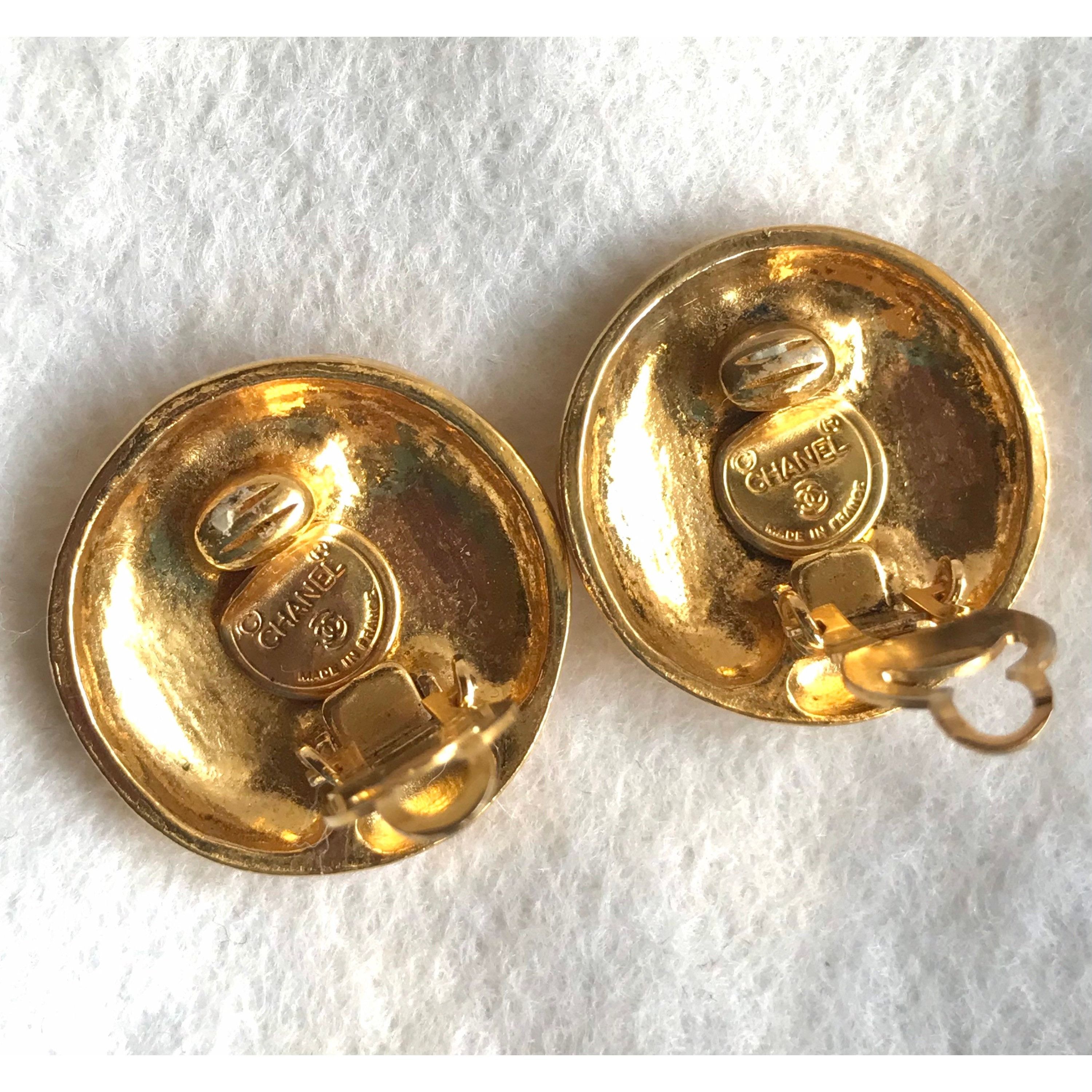 Chanel Vintage CHANEL gold tone round earrings with mademoiselle Size ONE SIZE - 6 Thumbnail
