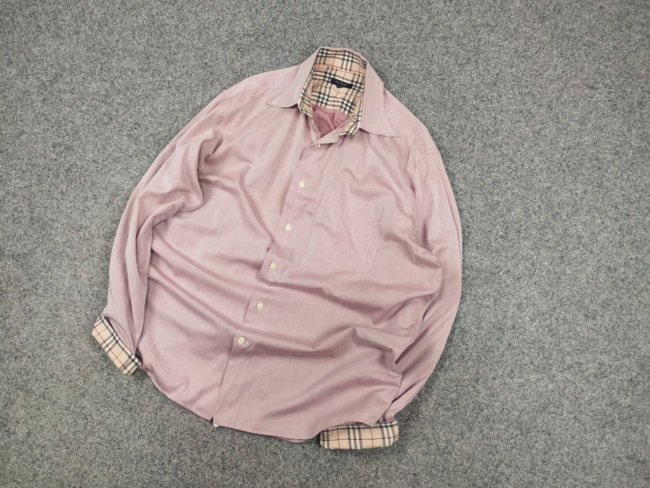 Burberry Vintage 90's Burberry London Pink Nova check Button Shirt Size US XL / EU 56 / 4 - 3 Thumbnail