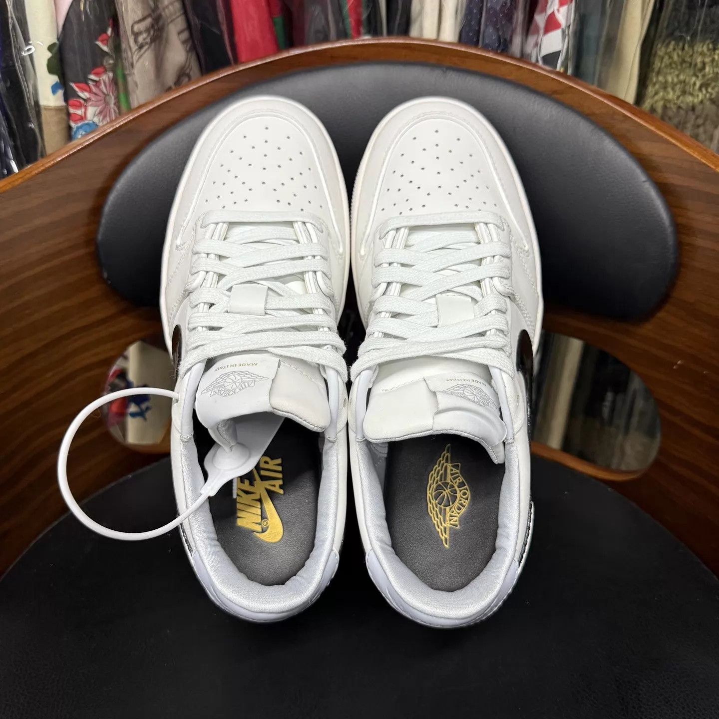 Nike AJ1 Low 85 Wings White/Black 38 Worn 1x Size US 7.5 / IT 37.5 - 5 Thumbnail