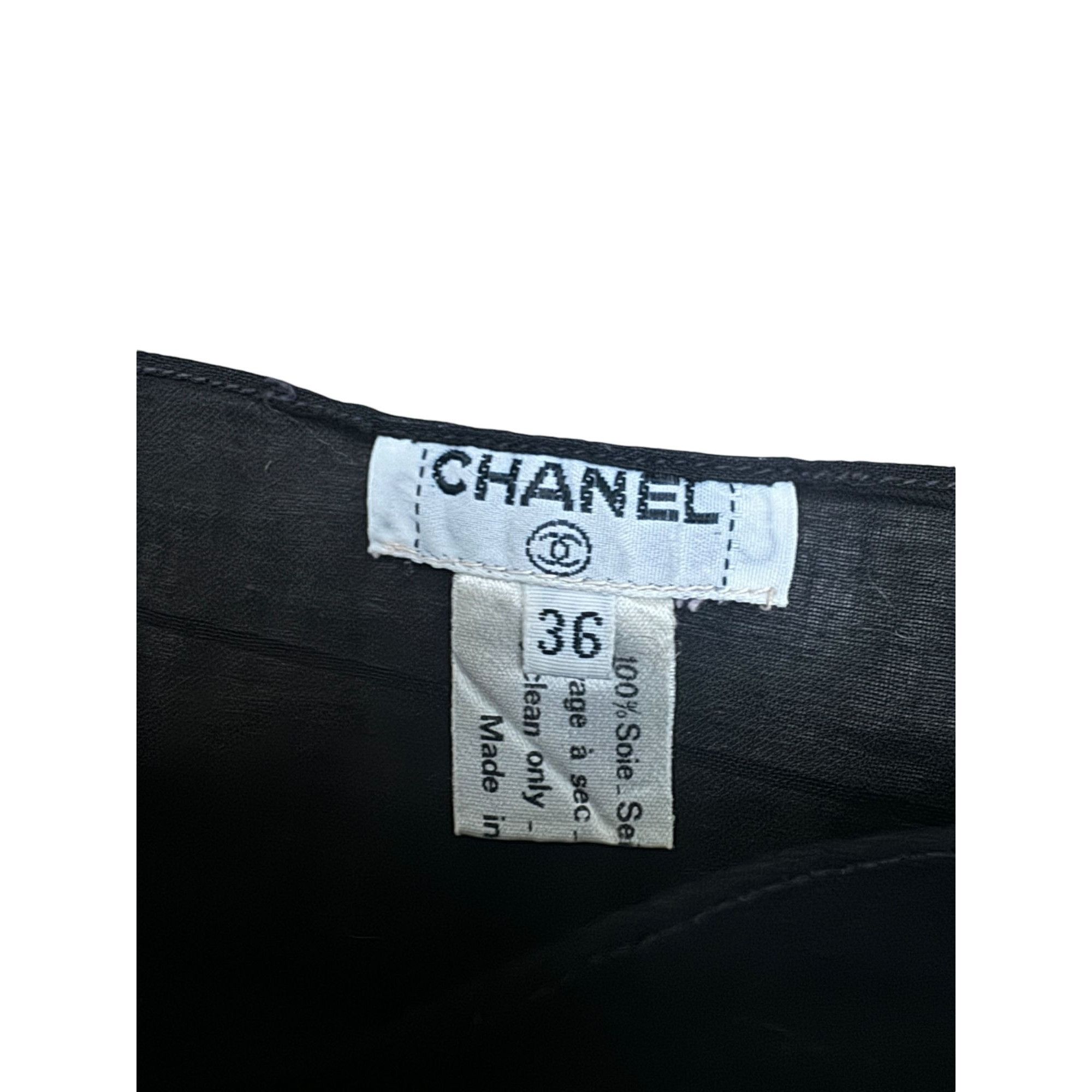 Chanel Vintage Black Sheer Silk Tank Top Size S / US 4 / IT 40 - 6 Thumbnail