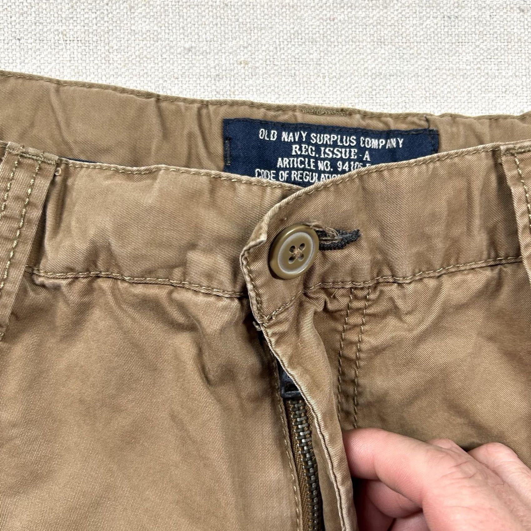 Vintage VINTAGE NAVY Pants Cargo 34x32 Mens Blue Canvas 90s Y2K Army Grunge Utility Straight Size US 34 / EU 50 - 5 Thumbnail