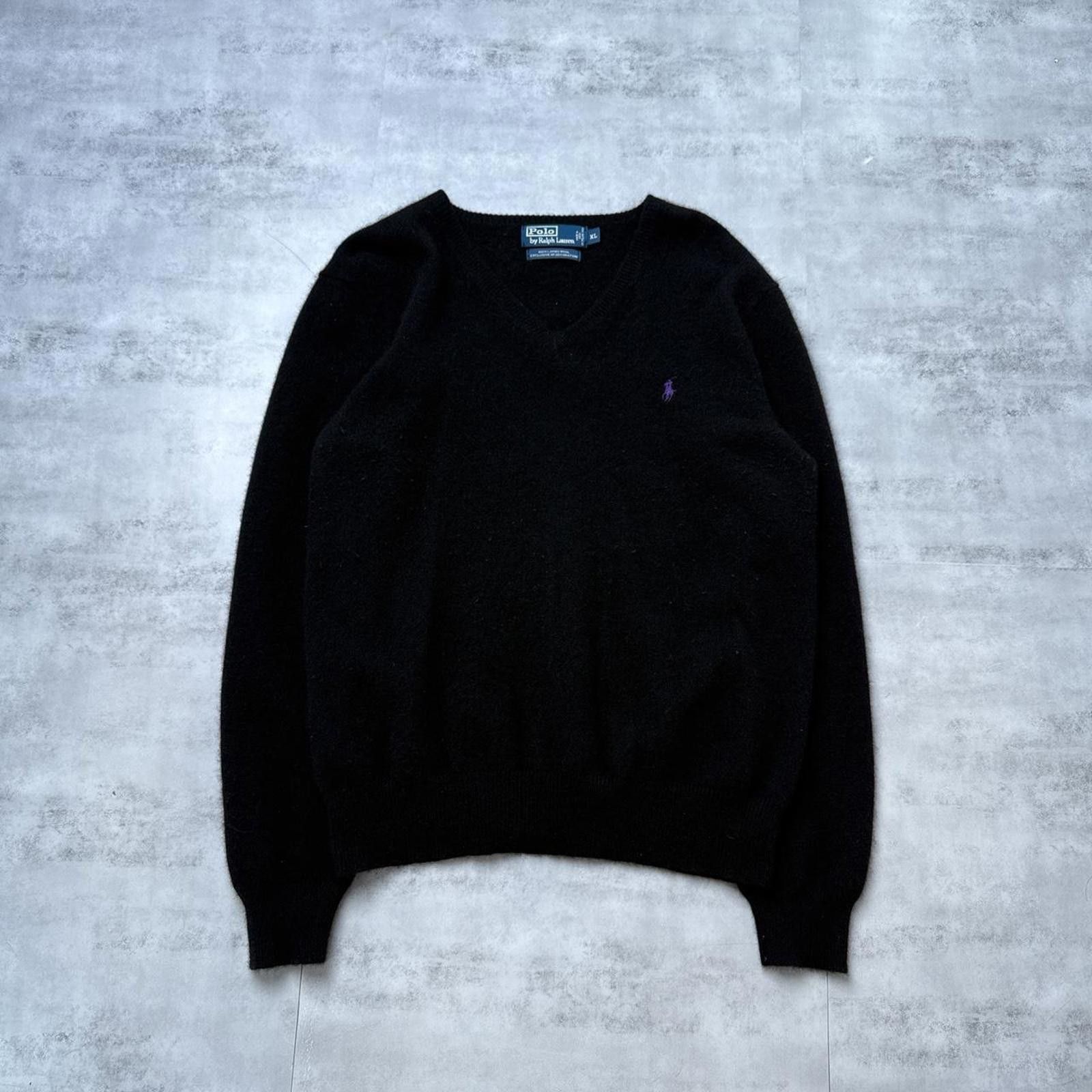 Polo Ralph Lauren Y2K Polo Ralph Lauren Lambs Wool V Neck Sweater Size US XL / EU 56 / 4 - 1 Thumbnail