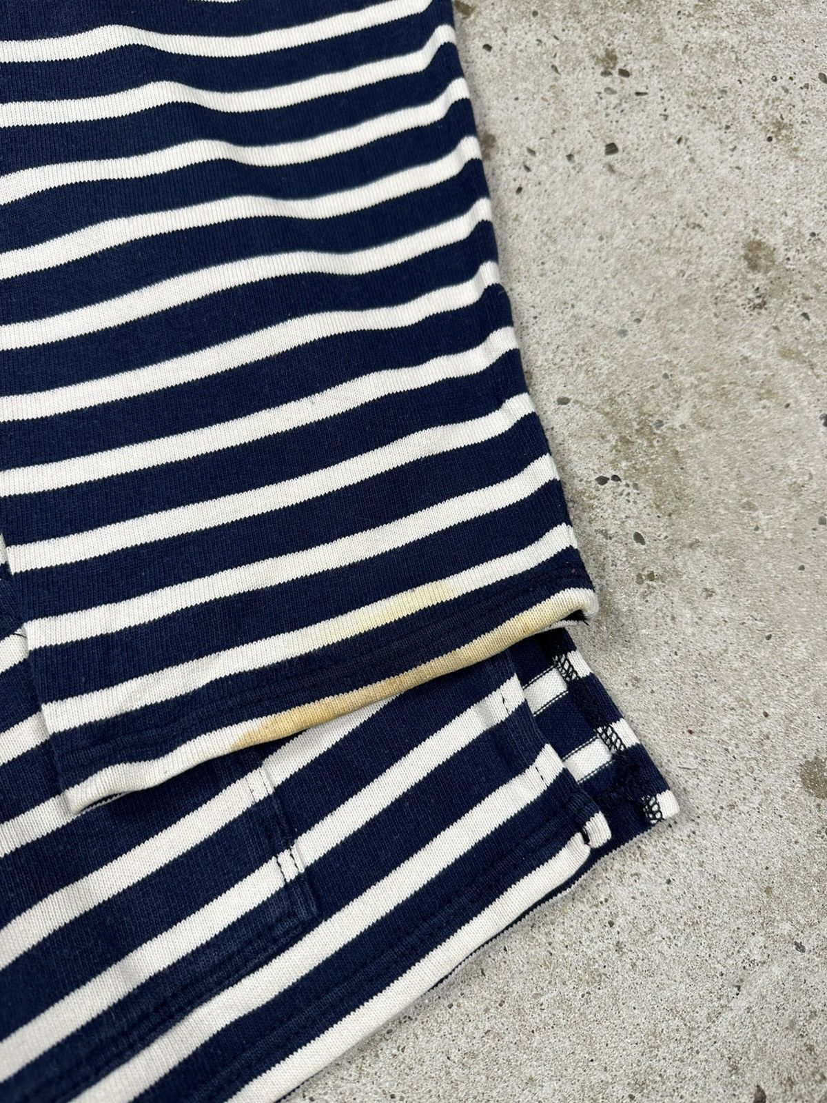Saint James × Vintage Vintage 90s Saint James Striped Pocket Sweatshirt Size US M / EU 48-50 / 2 - 3 Thumbnail