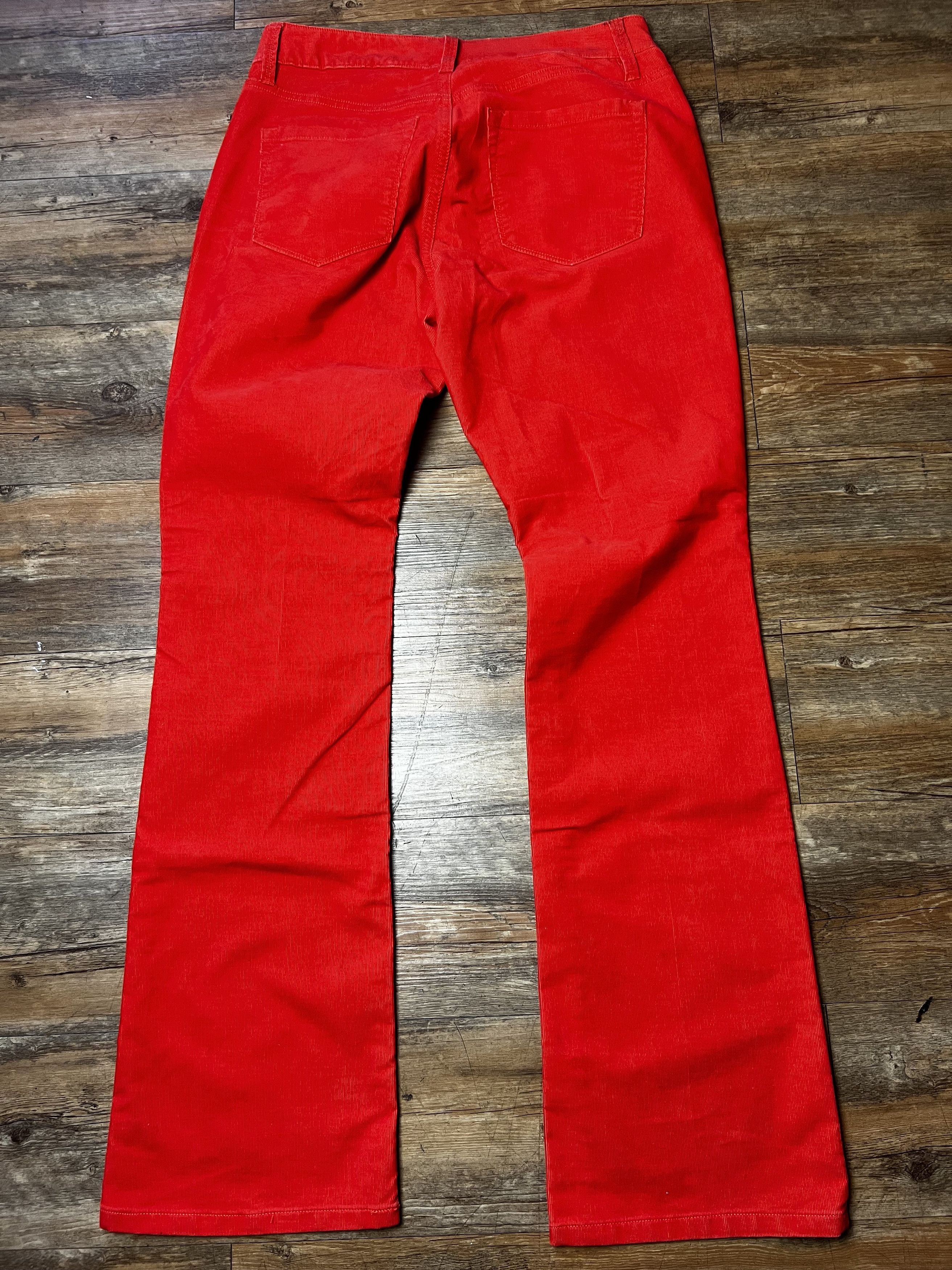 Ann Taylor Ann Taylor Loft Red Corduroy Curvy Boot Cut Jeans Size 27" / US 4 / IT 40 - 8 Thumbnail
