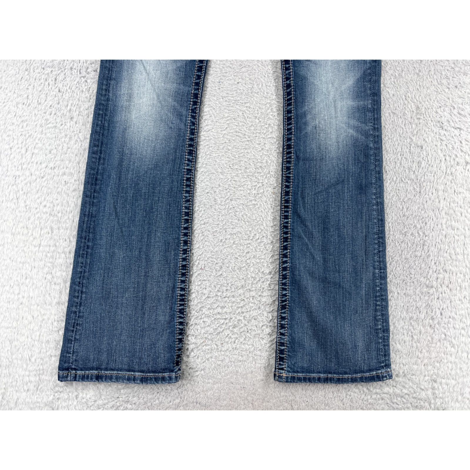 Miss Me Miss Me Women Jeans Blue Denim Bootcut 29 Pockets Embroidered Western Stretch Cotton Denim Bling Vintage No Size 29" - 6 Thumbnail