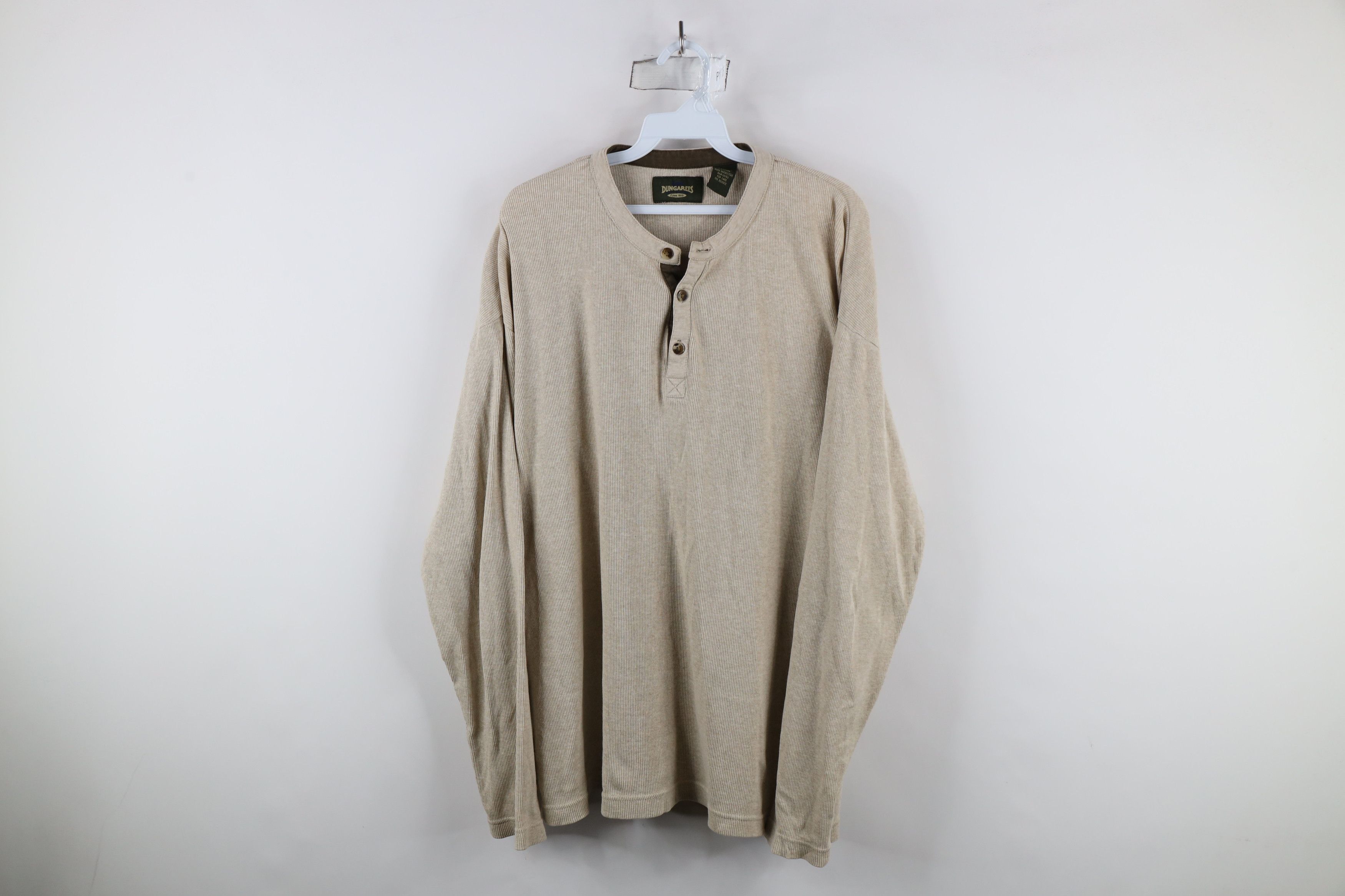 Vintage Vintage 90s Lee Dungarees Knit Long Sleeve Henley T-Shirt Size US L / EU 52-54 / 3 - 1 Thumbnail