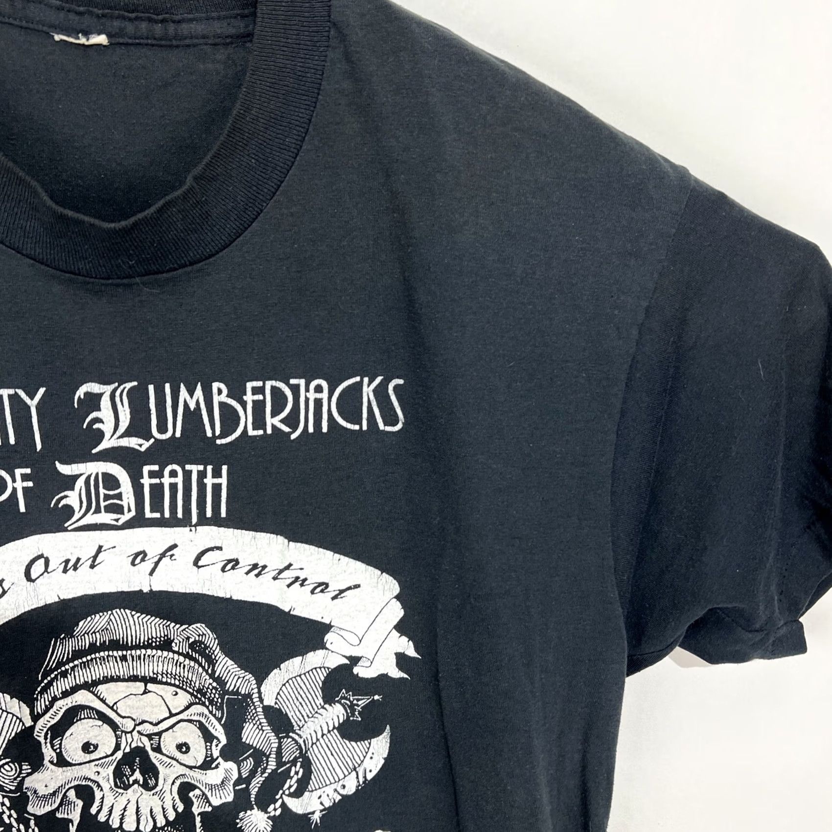 Lumberjack VINTAGE Almighty Lumberjacks of Death PUNK T Shirt Crew Neck Short Sleeve 90s Rock Band Graphic Print Black Mens M Size US M / EU 48-50 / 2 - 4 Thumbnail
