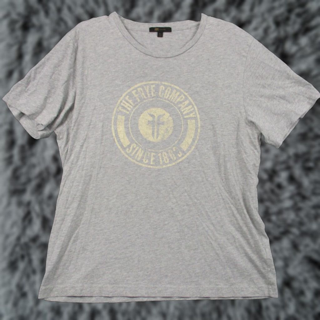 Frye VINTAGE Frye The Frye Company Shirt XL Gray Logo Men’s Graphic T-Shirt EUC Size US XL / EU 56 / 4 - 1 Thumbnail