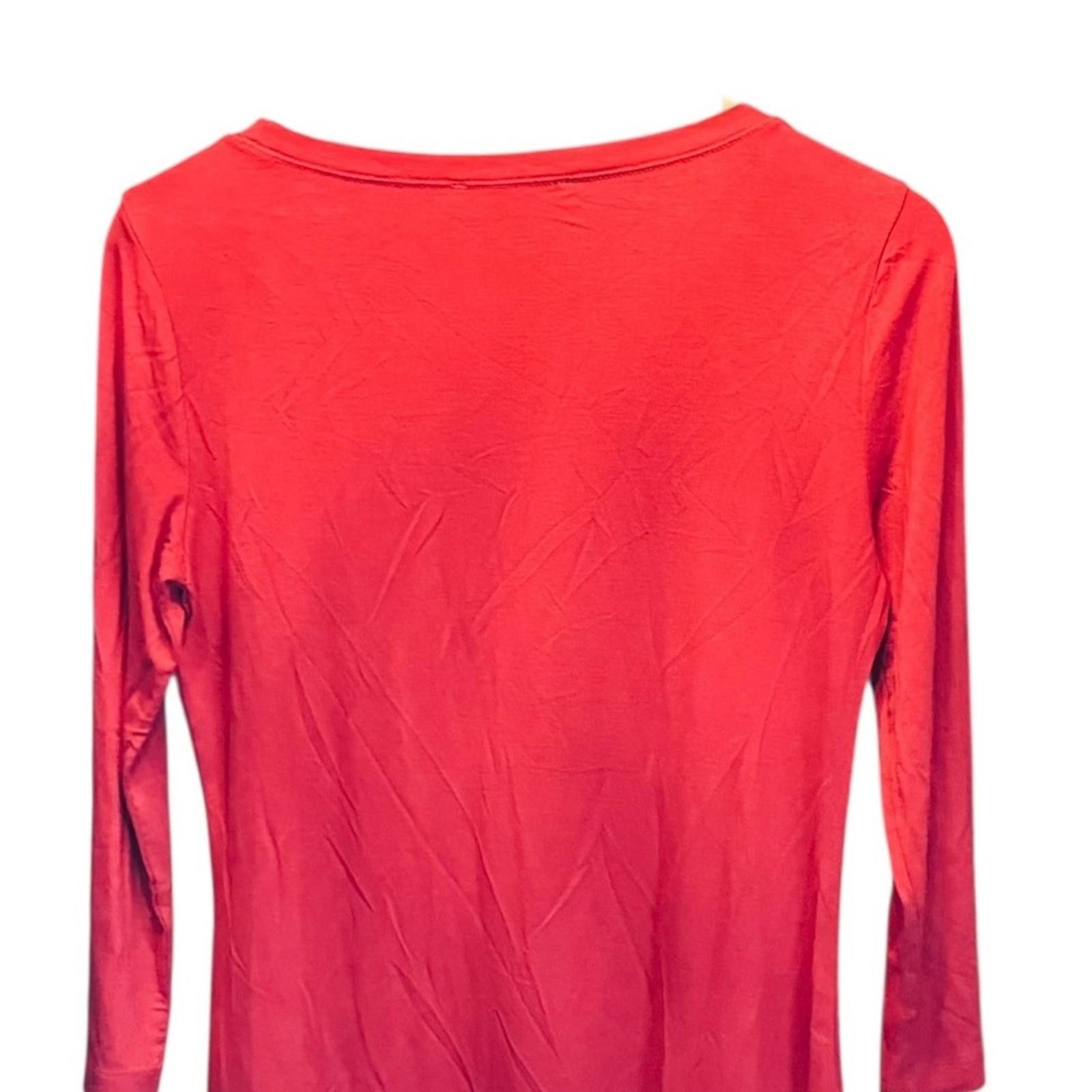 Designer NWOT Cable & Gauge Ruby Merlot Scoop Neck Blouse Size Medium Size M / US 6-8 / IT 42-44 - 9 Thumbnail