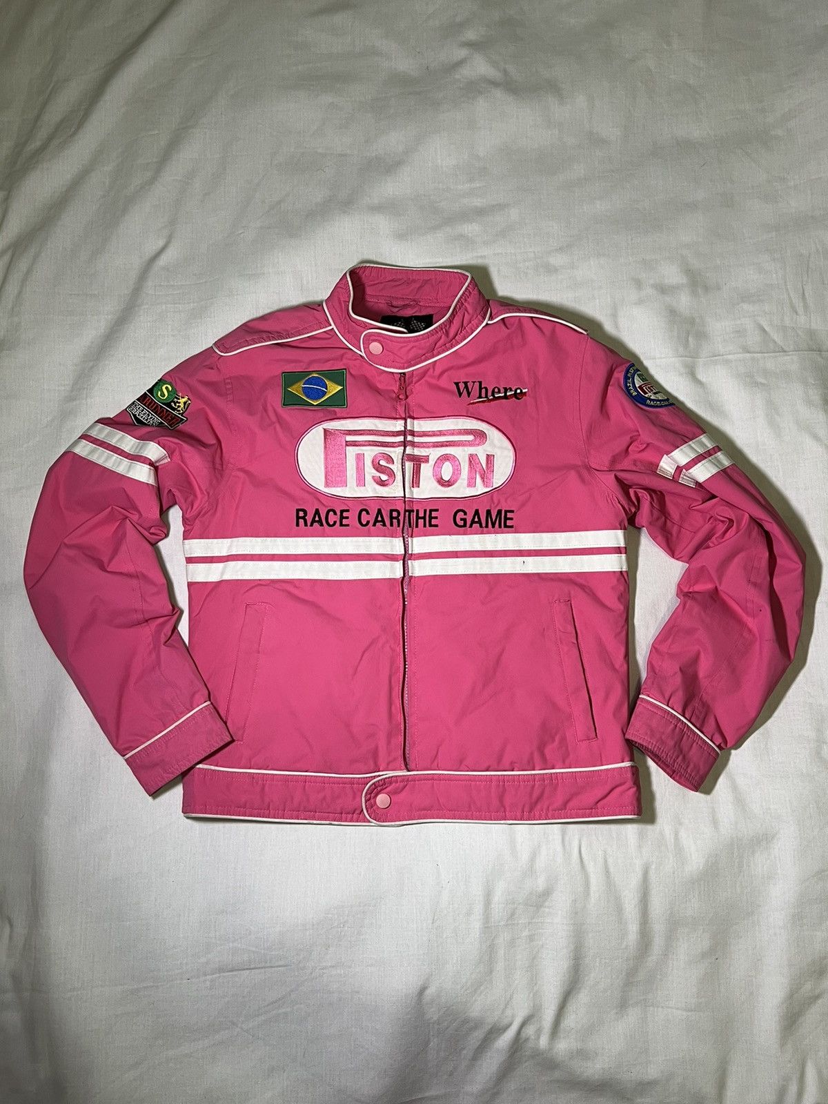 Vintage Vintage racing F1 Fiston Brasil nylon jacket NASCAR Size US XXS / EU 40 - 1 Thumbnail