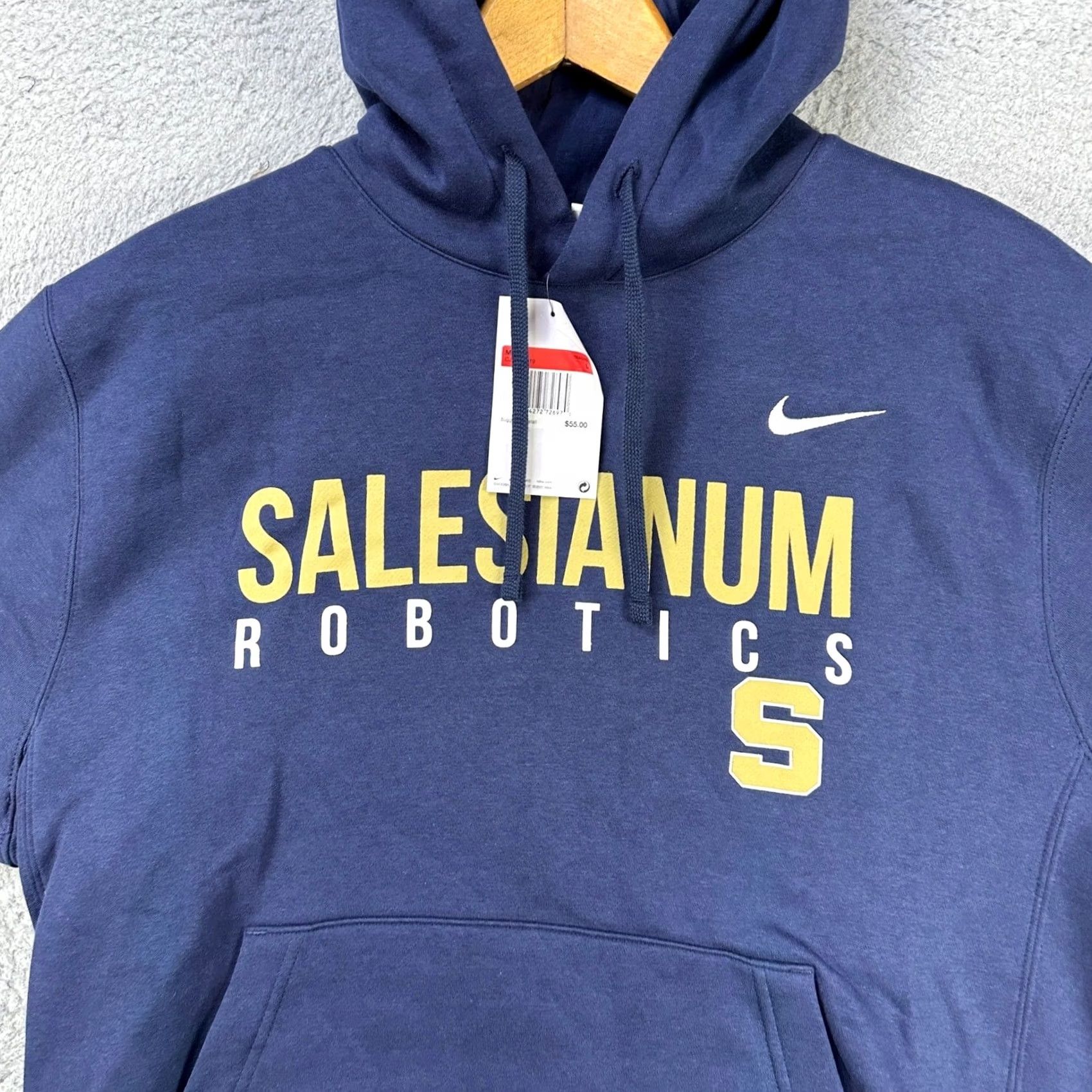 Nike Nike Mens Hoodie Sweatshirt L Blue Drawstring Pocket Graphic Print тру Size US L / EU 52-54 / 3 - 2 Thumbnail