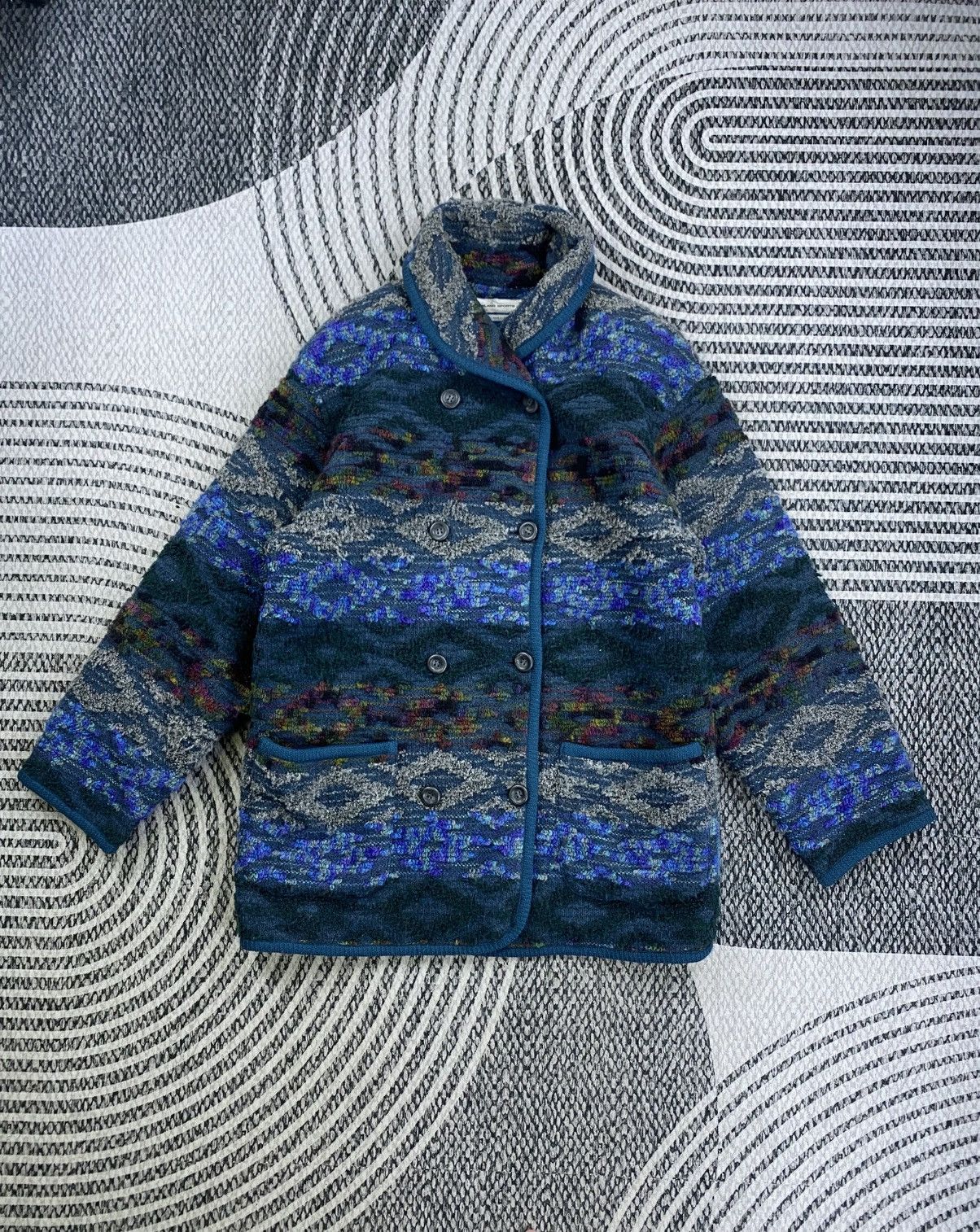 Japanese Brand Vintage Milano Sport Wool Blend Knit Jacket Size US M / EU 48-50 / 2 - 1 Thumbnail