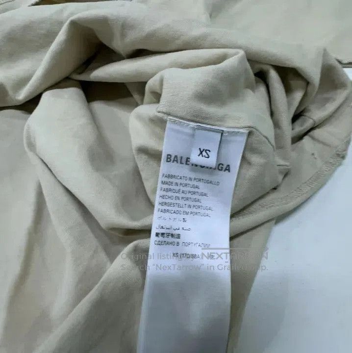Balenciaga Balenciaga Logo Relaxed Fit Beige T-Shirt. Size US XS / EU 42 / 0 - 4 Thumbnail