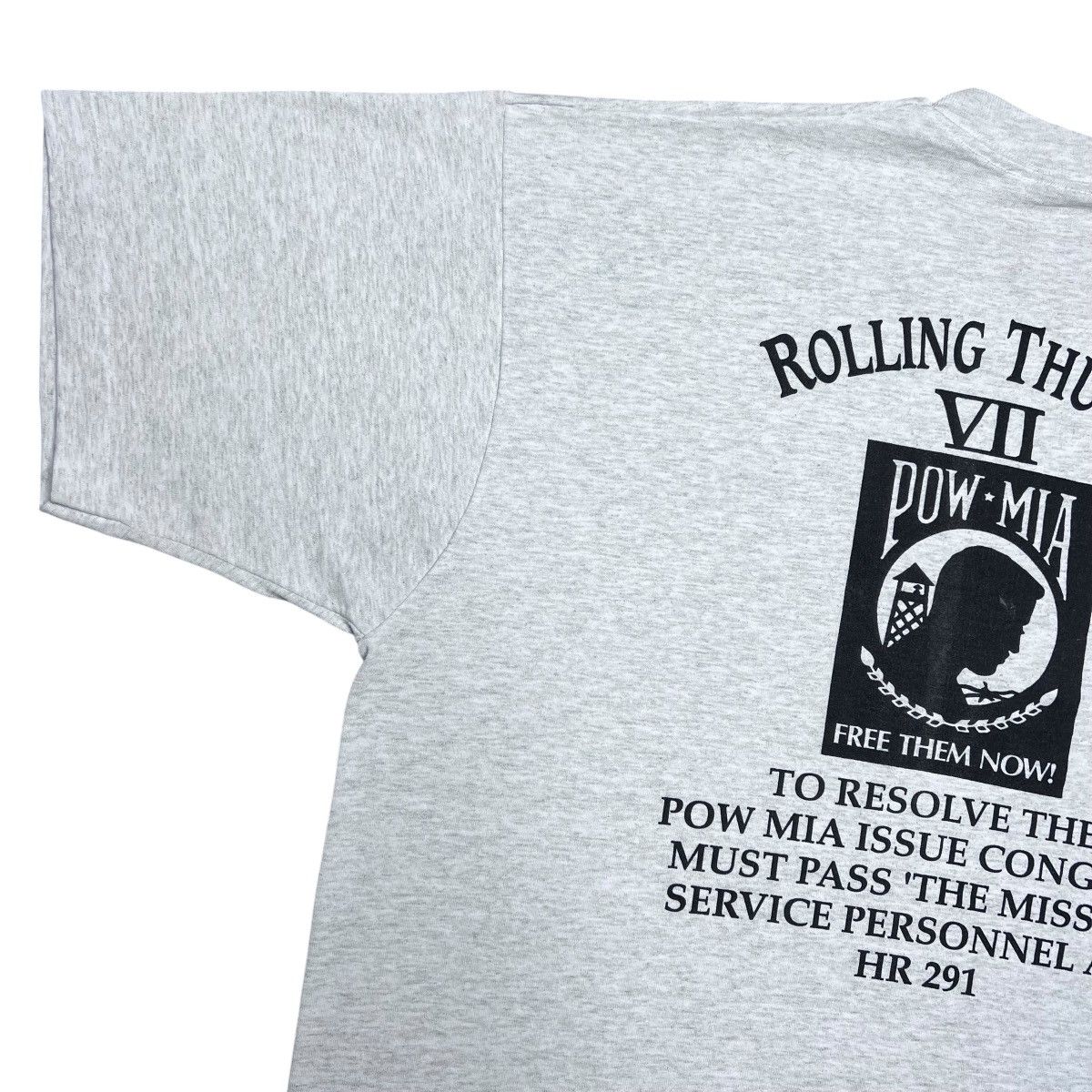 Vintage 1994 Rolling Thunder Freedom Ride POW MIA Memorial Day Tee Size US XL / EU 56 / 4 - 11 Thumbnail