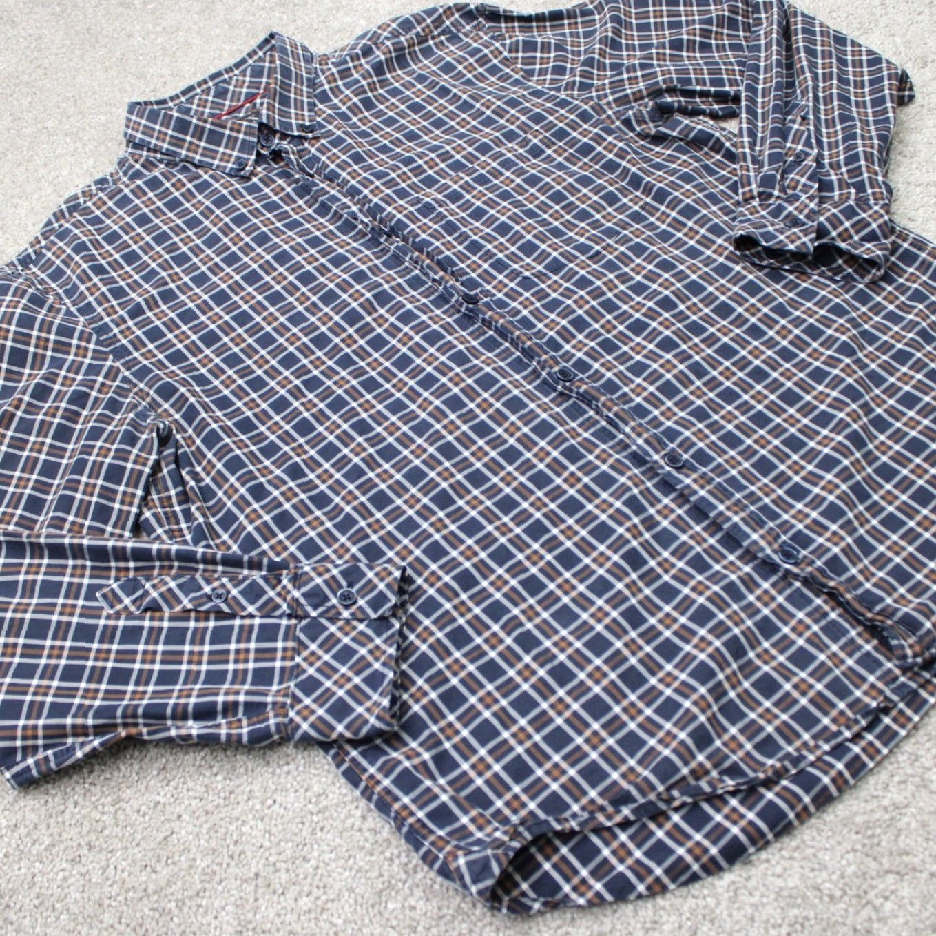 Armani Exchange A/X Armani Exchange Shirt Mens Large Blue Regular Fit Long Sleeve Button Down Size US L / EU 52-54 / 3 - 5 Thumbnail