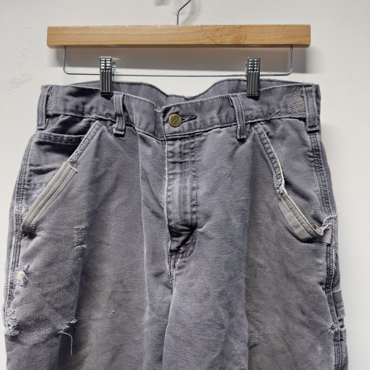 Carhartt Carhartt Thrashed Faded Distressed Pants ERD Grunge Chrome Size US 31 - 7 Thumbnail