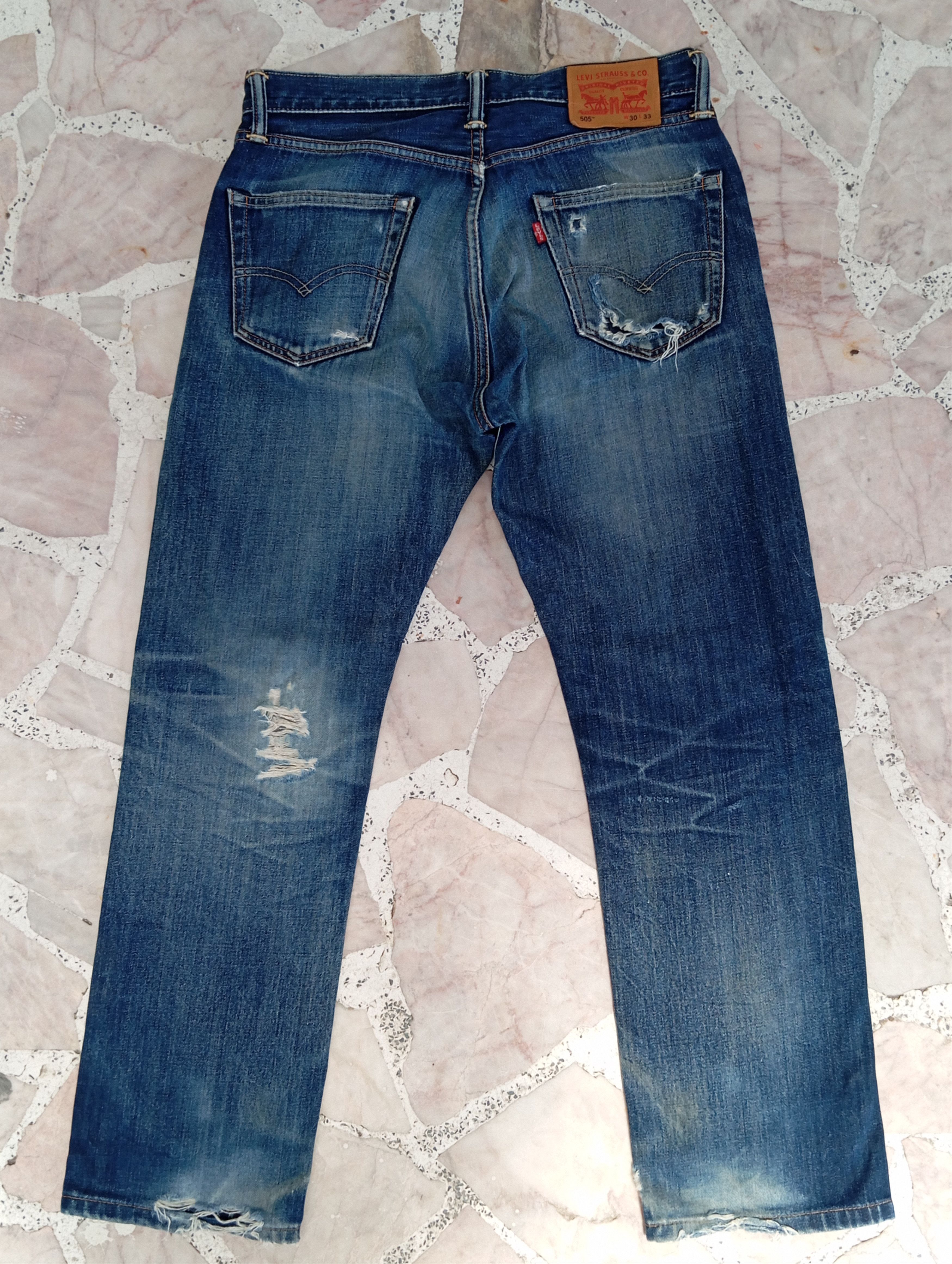 Levi's Beautiful Levis Distressed Denim blue colourway Size US 31 - 7 Thumbnail