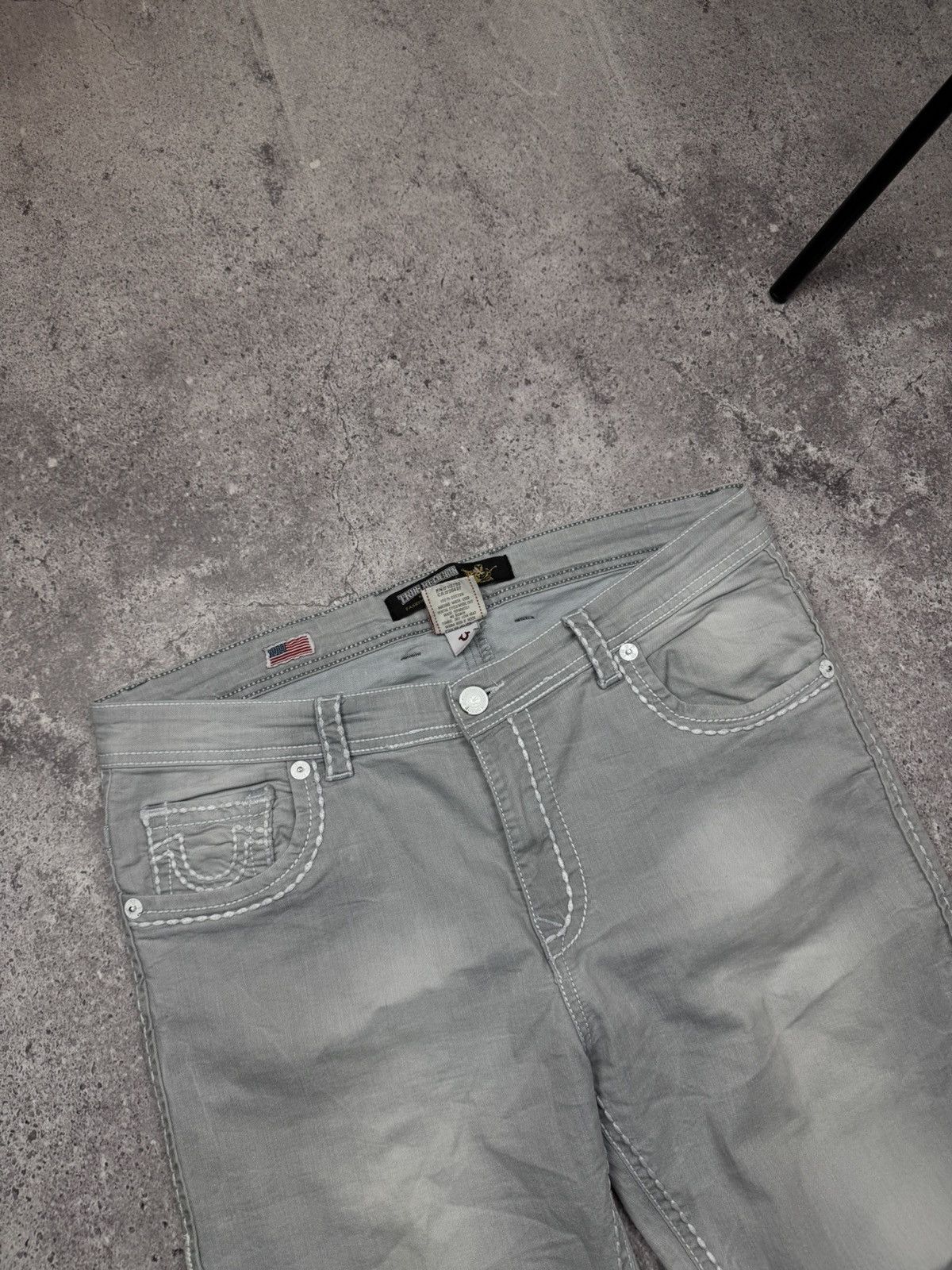 True Religion Vintage True Religion Y2K Baggy Flared Japanese Silver Jeans Size US 36 / EU 52 - 5 Thumbnail