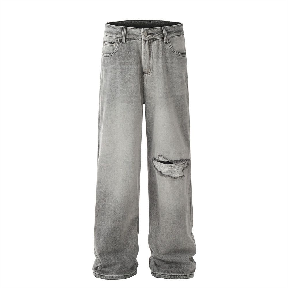 Japanese Brand × Vintage American loose hip-hop trendy washed casual ripped jeans Size US 32 / EU 48 - 1 Thumbnail