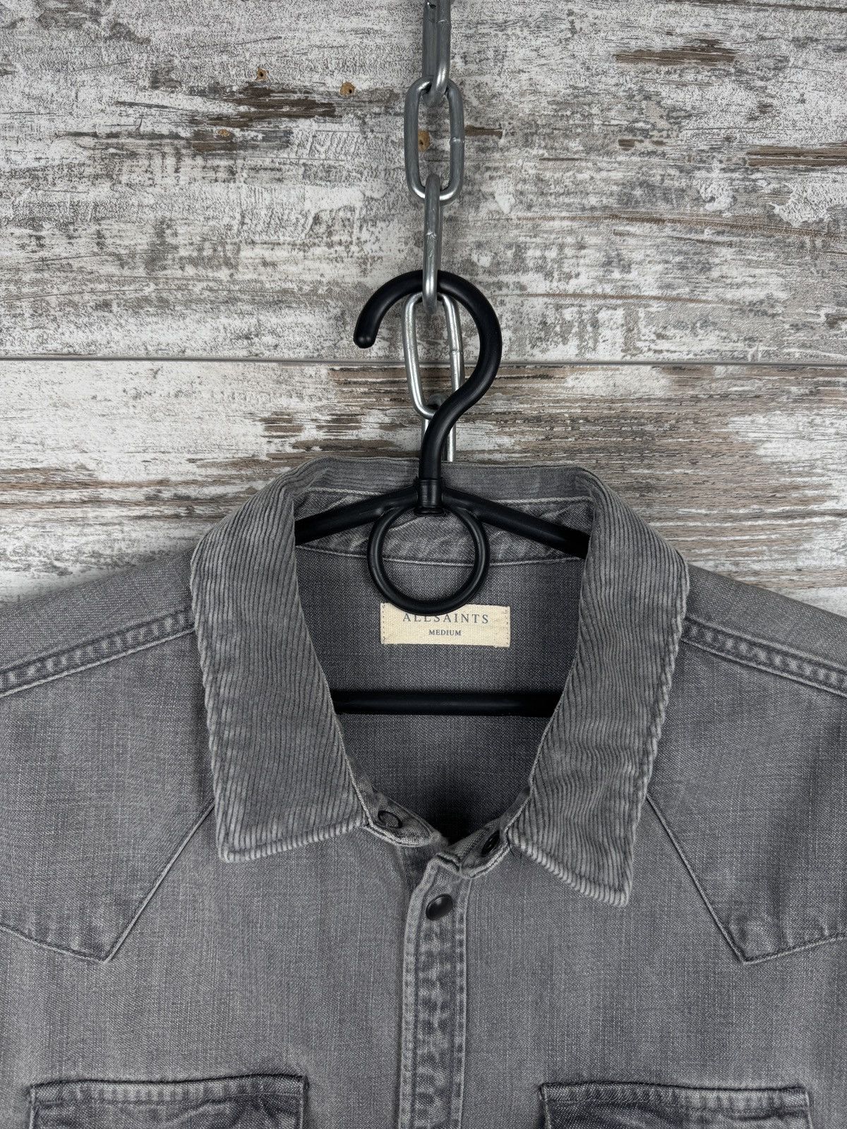 Allsaints Mens Vintage AllSaints Gamble ls shirts button up denim Size US M / EU 48-50 / 2 - 7 Thumbnail