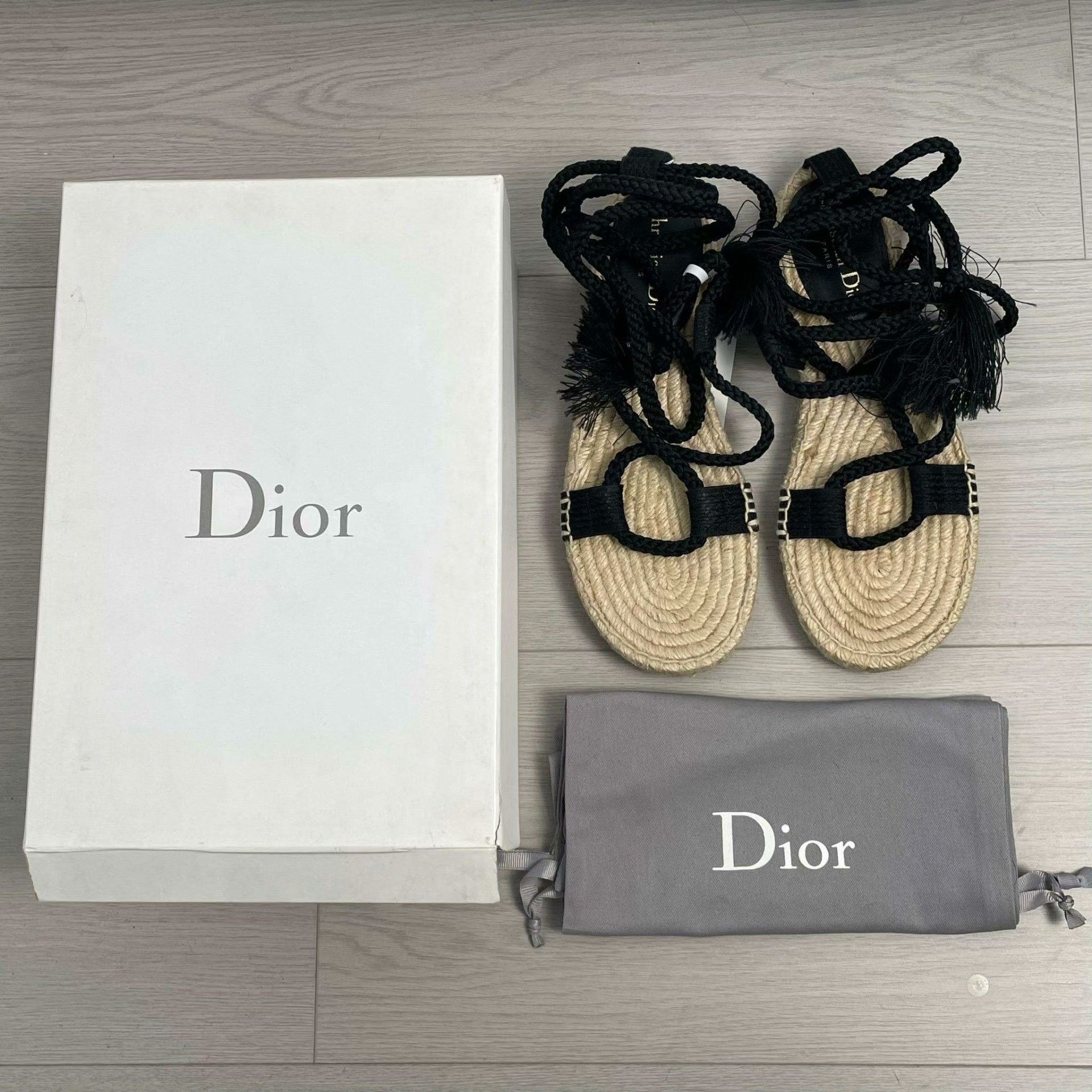 Dior Dior Knit Black Sandals 39 Women Size US 8.5 / IT 38.5 - 1 Thumbnail