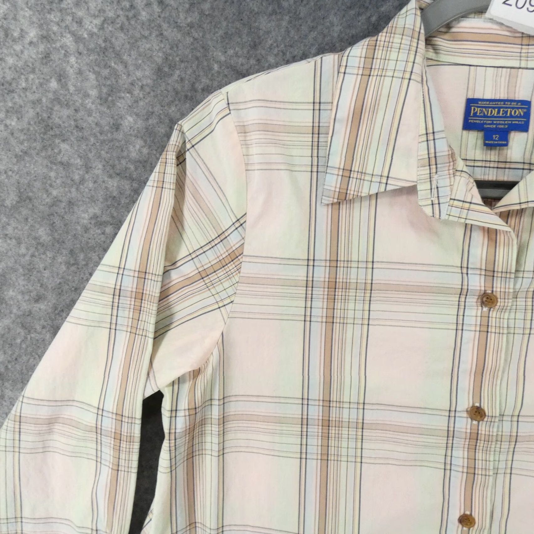 Pendleton Pendleton Shirt Womens 12 Long Sleeve Button-Up Pink Plaid Size XL / US 12-14 / IT 48-50 - 3 Thumbnail