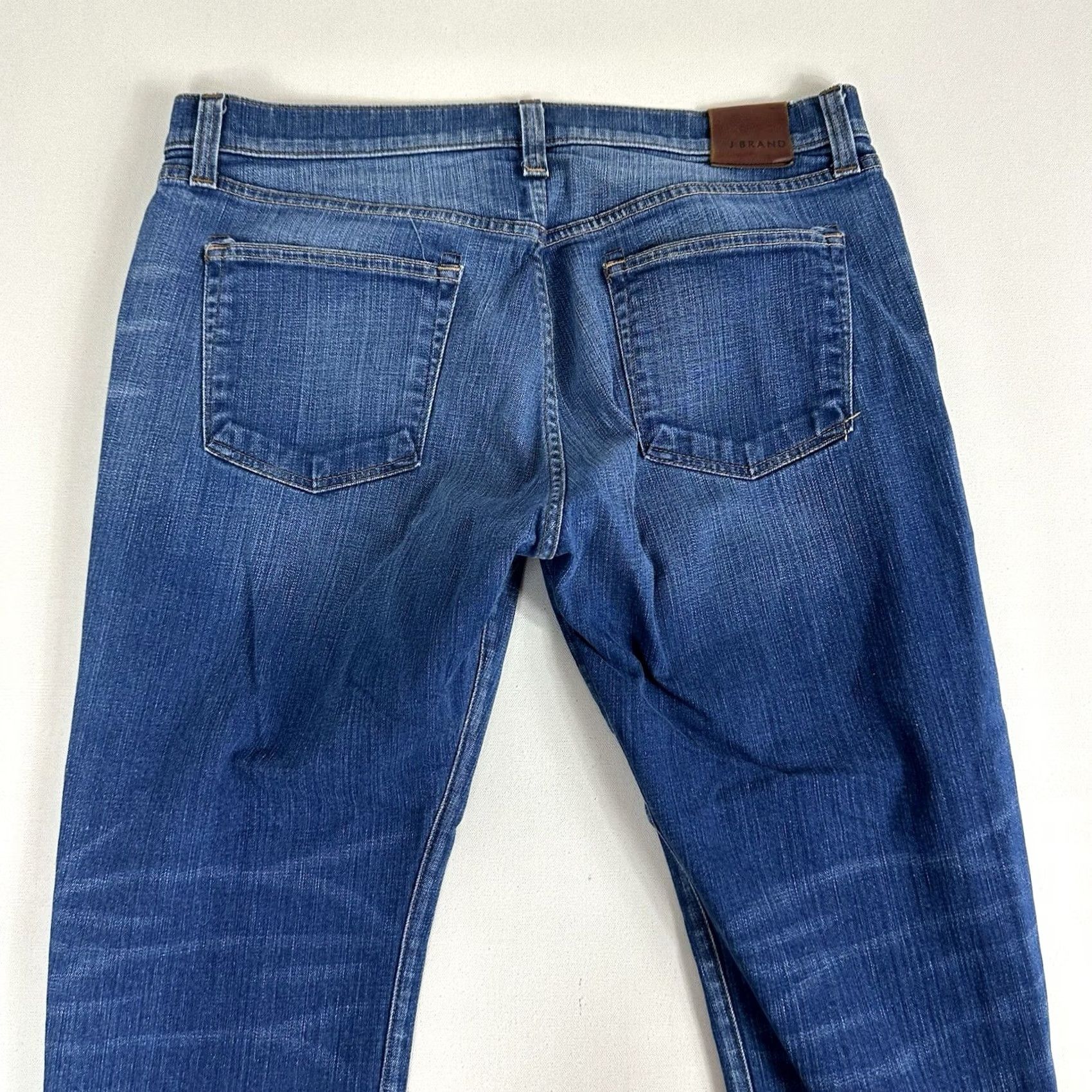 J Brand J Brand Kane Blue Slim Straight Jeans 38x28 Mens Cotton Stretch Zip Waist 38 Inseam 28 Medium Brushed 100% Cotton Jeans Straight Fit Vintage No Size US 38 / EU 54 - 5 Thumbnail