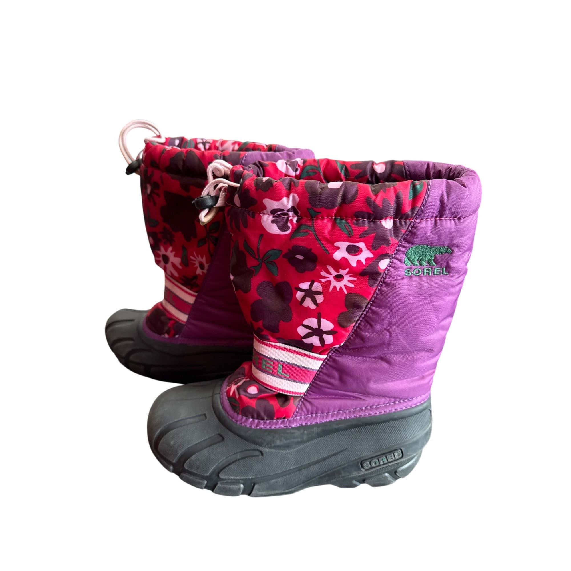 SOREL Sorel Womens Red Pink Floral Winter Rain Boots Size 4 SKU811 Size US 4 / IT 34 - 3 Thumbnail