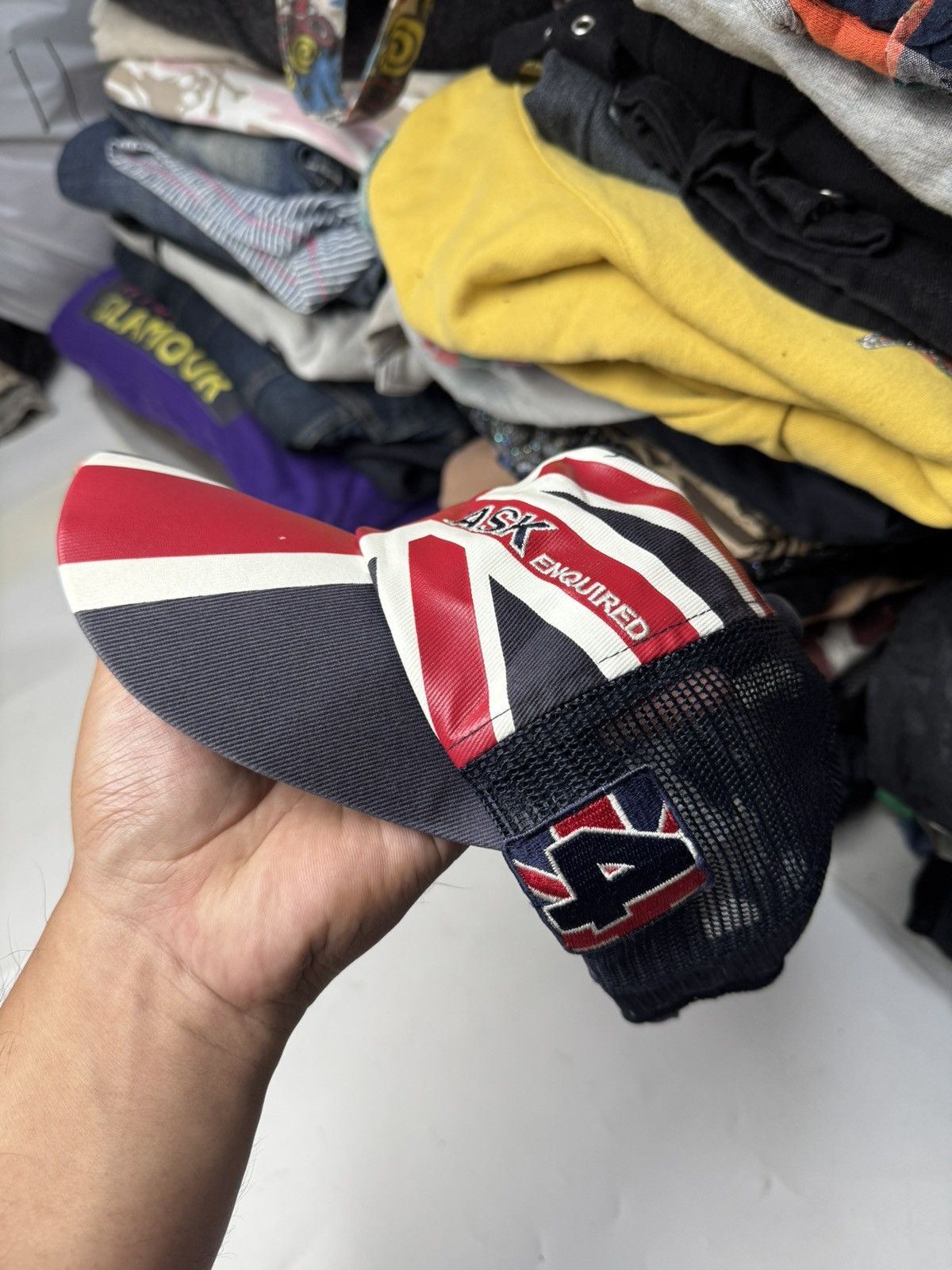 Hysteric Glamour England Flag Ask Enquired Trucker hats japanese Size ONE SIZE - 5 Thumbnail