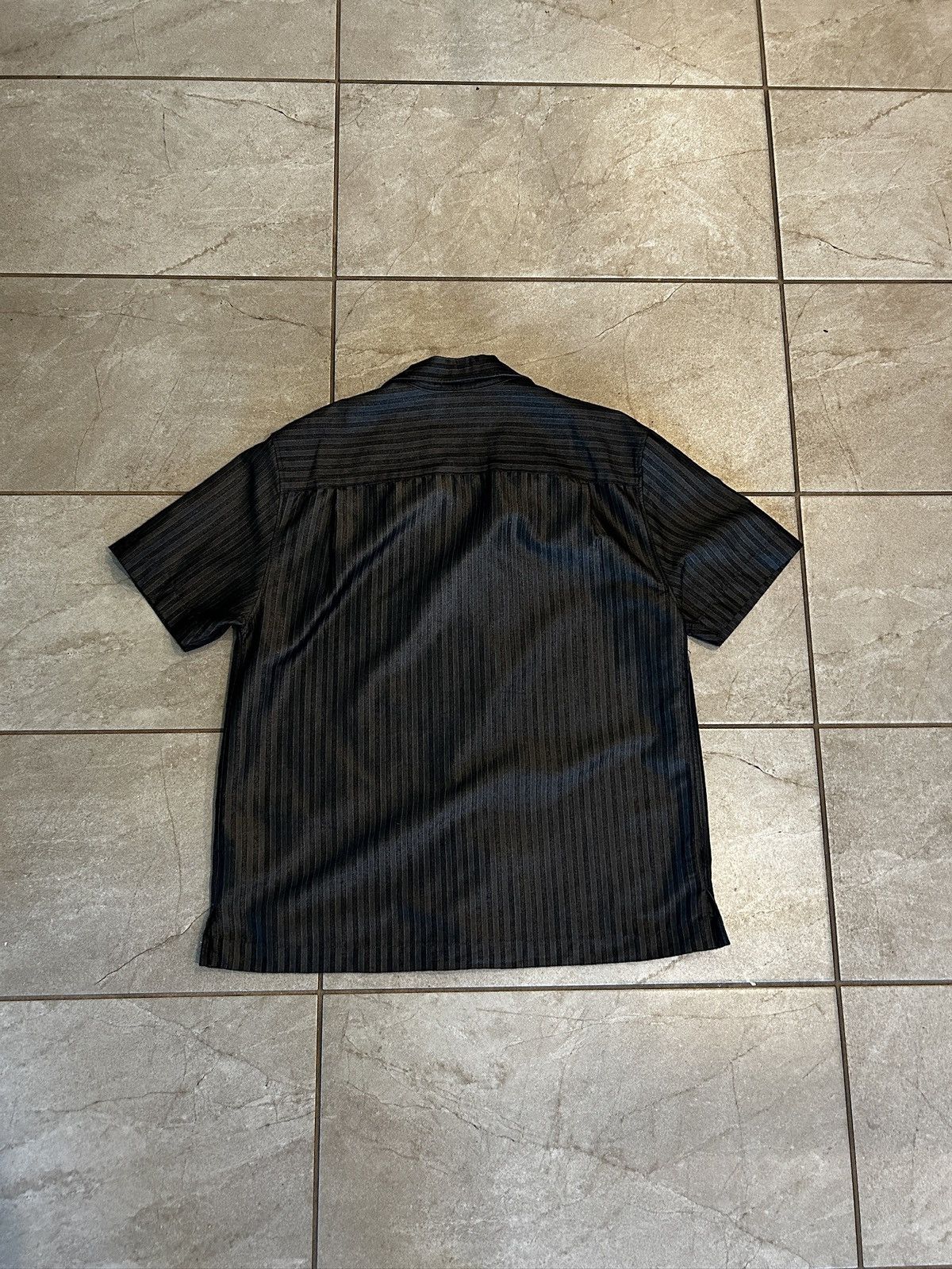 Vintage Black stripe camp collar shirt Size US M / EU 48-50 / 2 - 3 Thumbnail