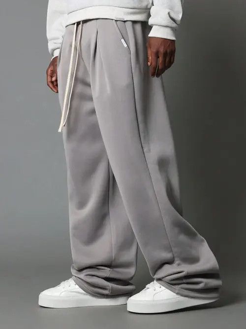Japanese Brand × Vintage Dark Grey loose fit sweatpants baggy Wide Leg Size US 32 / EU 48 - 1 Thumbnail