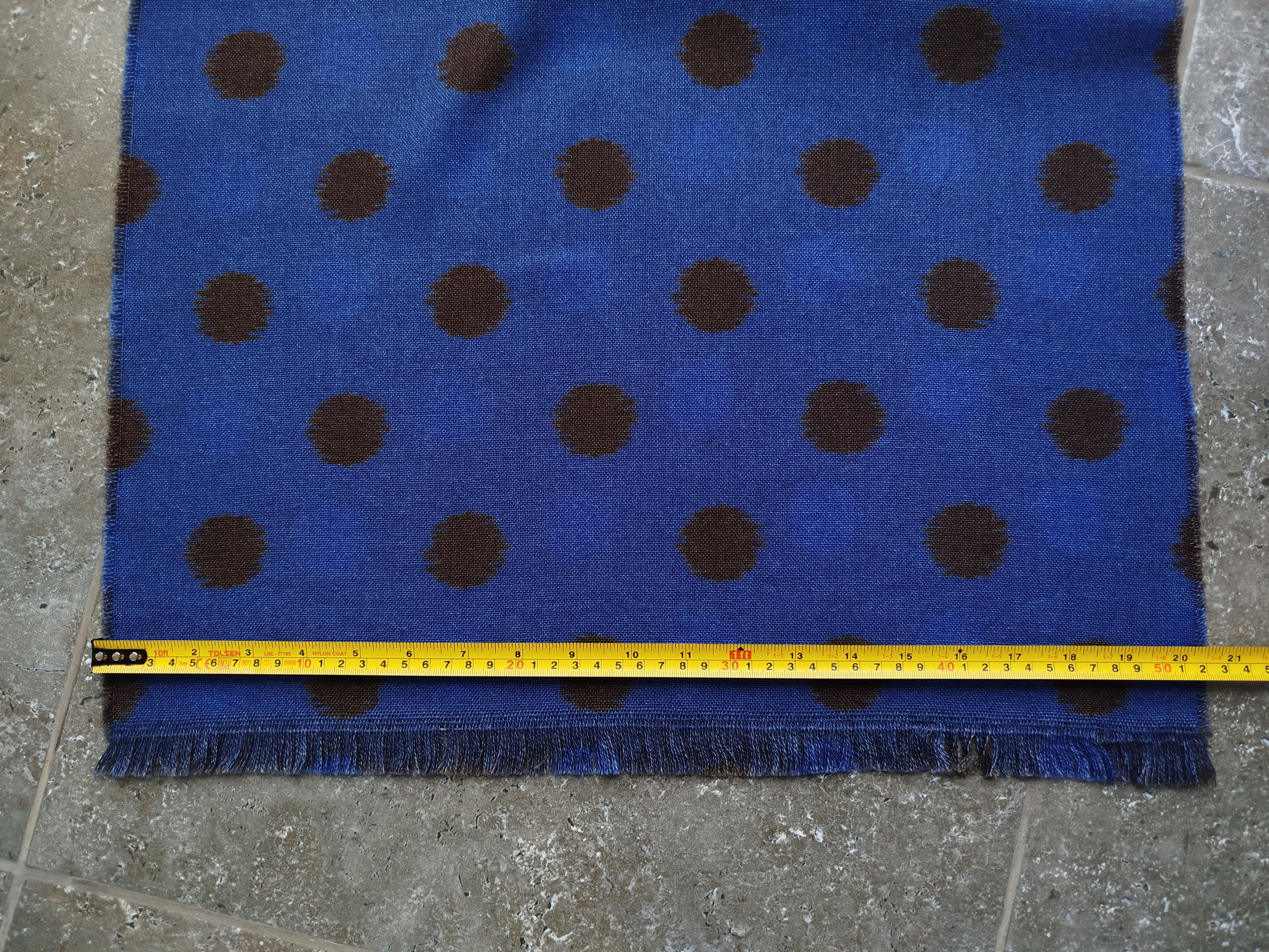 Boggi BOGGI Milano Scarf Polka Dot Wool Italy Size ONE SIZE - 7 Thumbnail